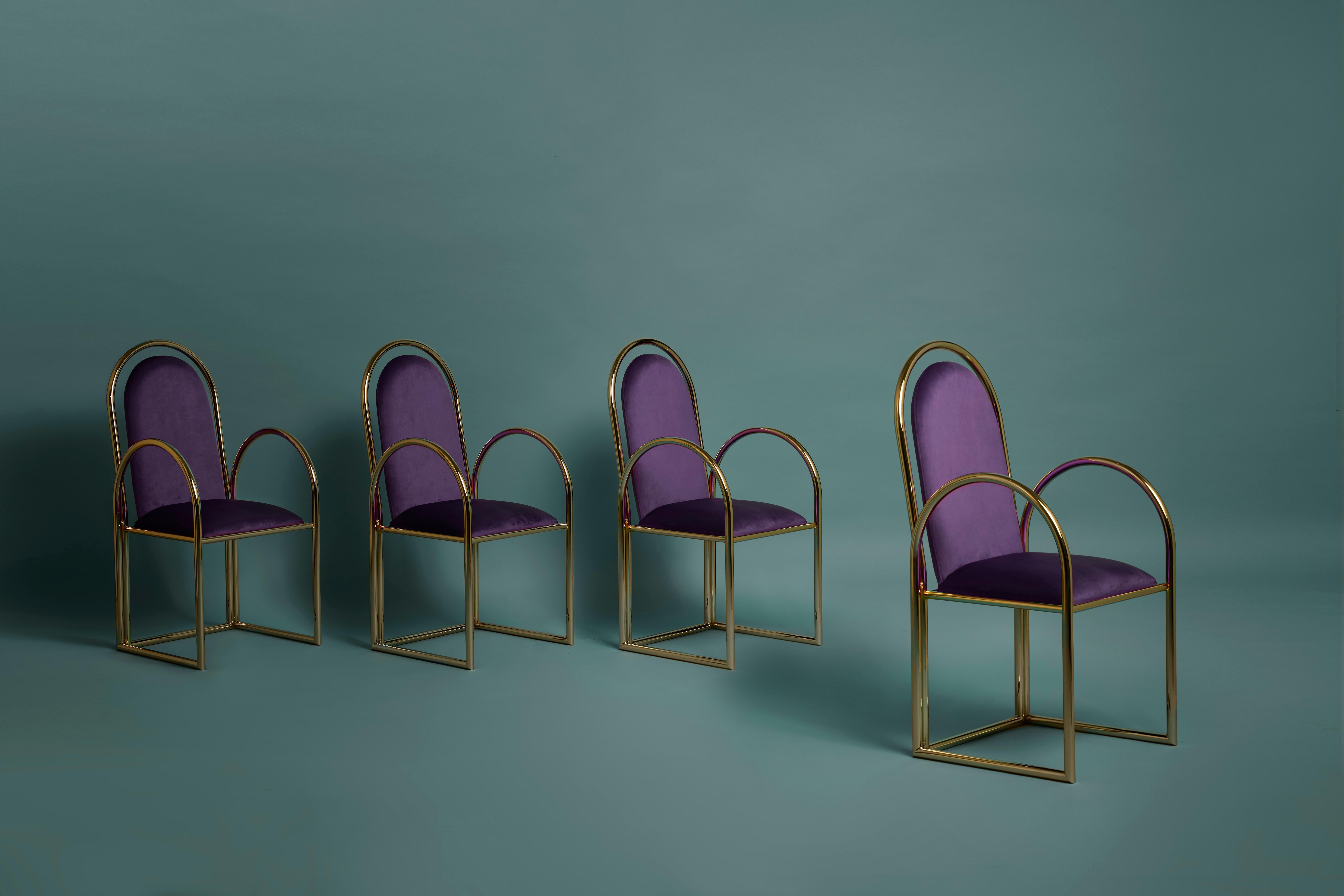 Arco Chair by Houtique, Purple In New Condition In Madrid, ES