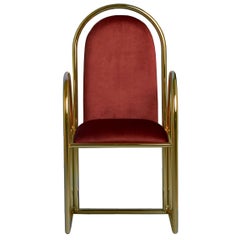 Arco Chair with Velvet Upholstery, New York