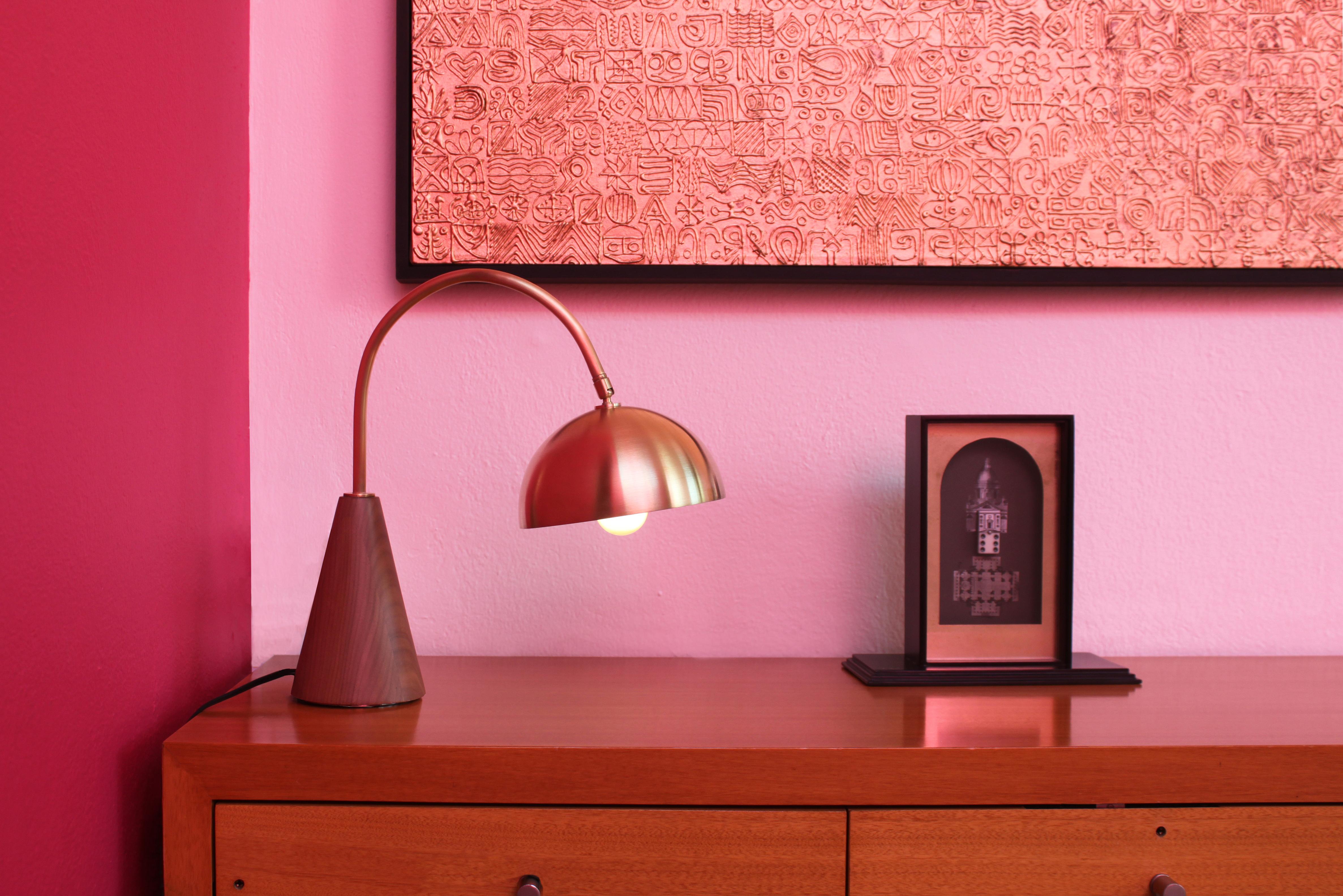 Contemporary Arco De Mesa Table Lamp by Maria Beckmann, Represented by Tuleste Factory