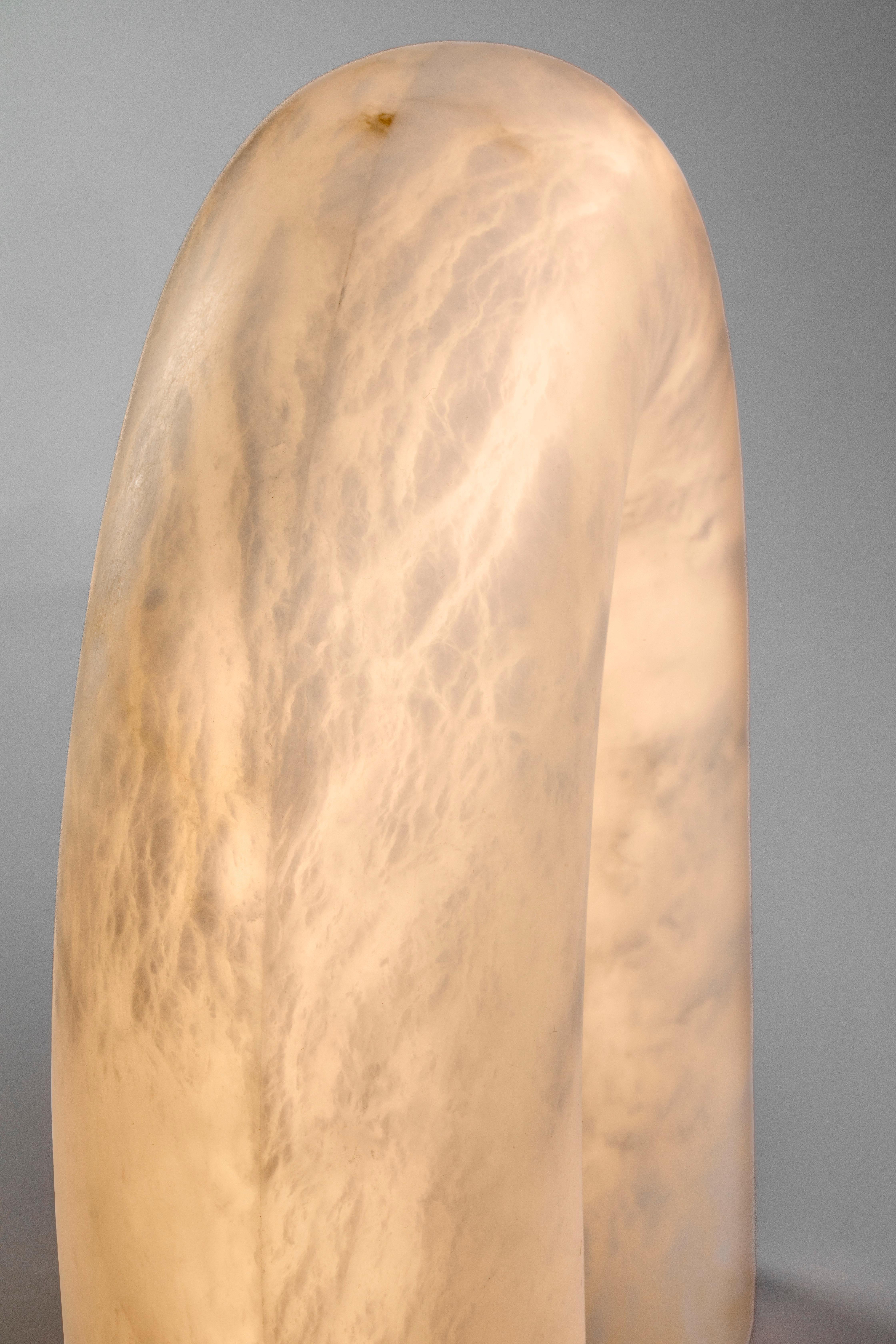 Alabaster Arc of light For Sale