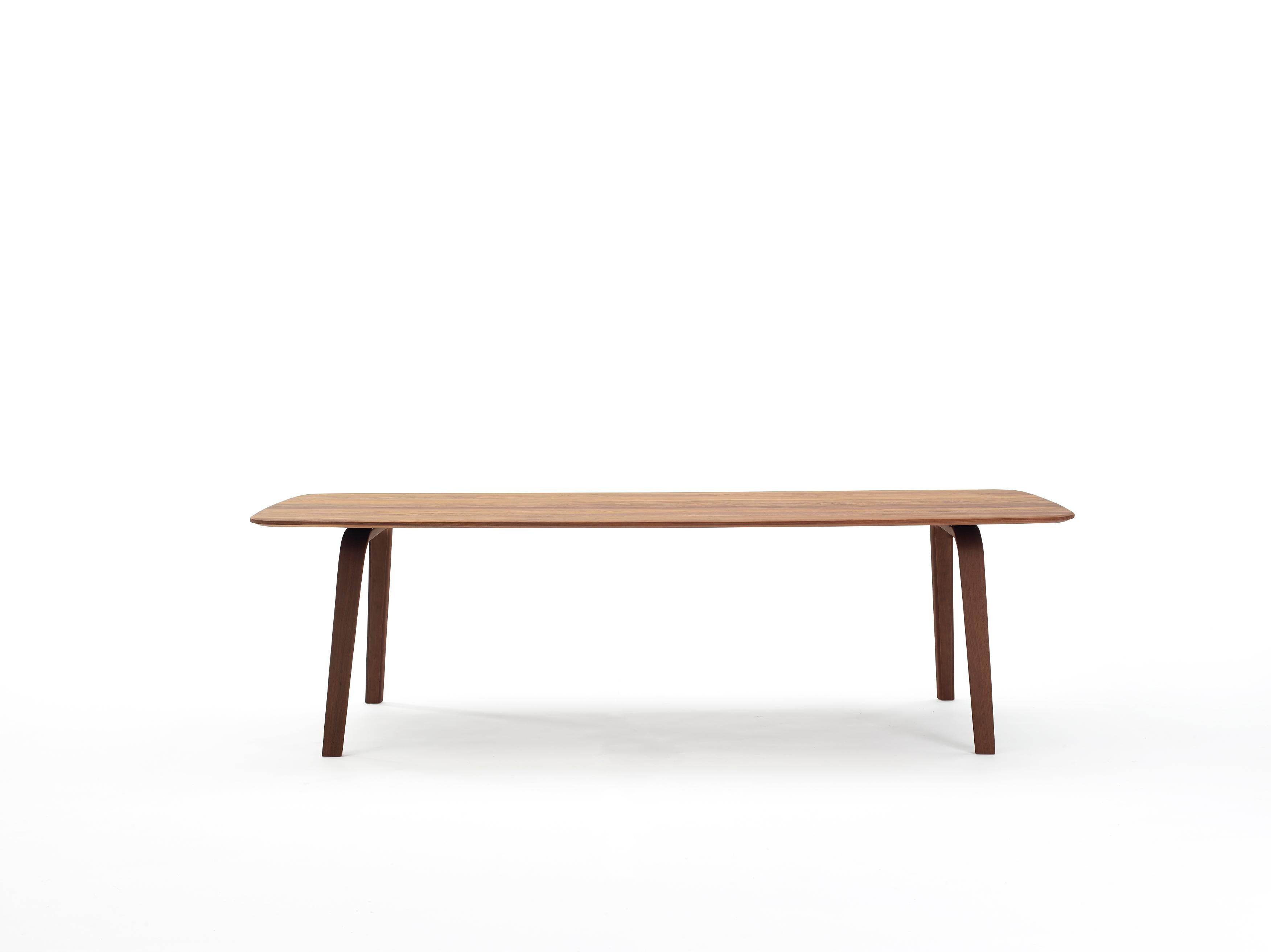 Customizable Arco Essential Wood Walnut Table by Gudmundur Ludvik In New Condition For Sale In New York, NY