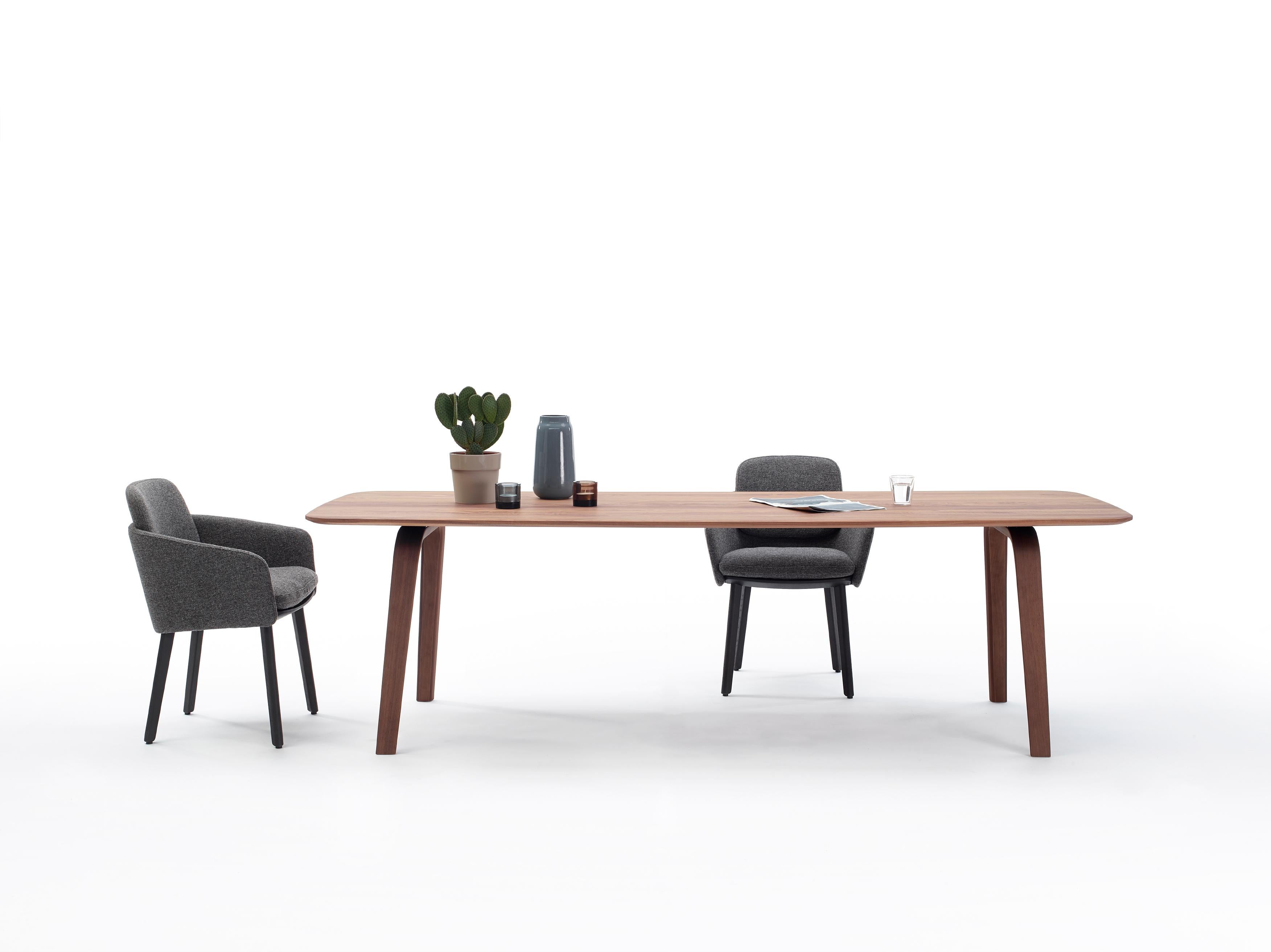 Customizable Arco Essential Wood Walnut Table by Gudmundur Ludvik For Sale 1