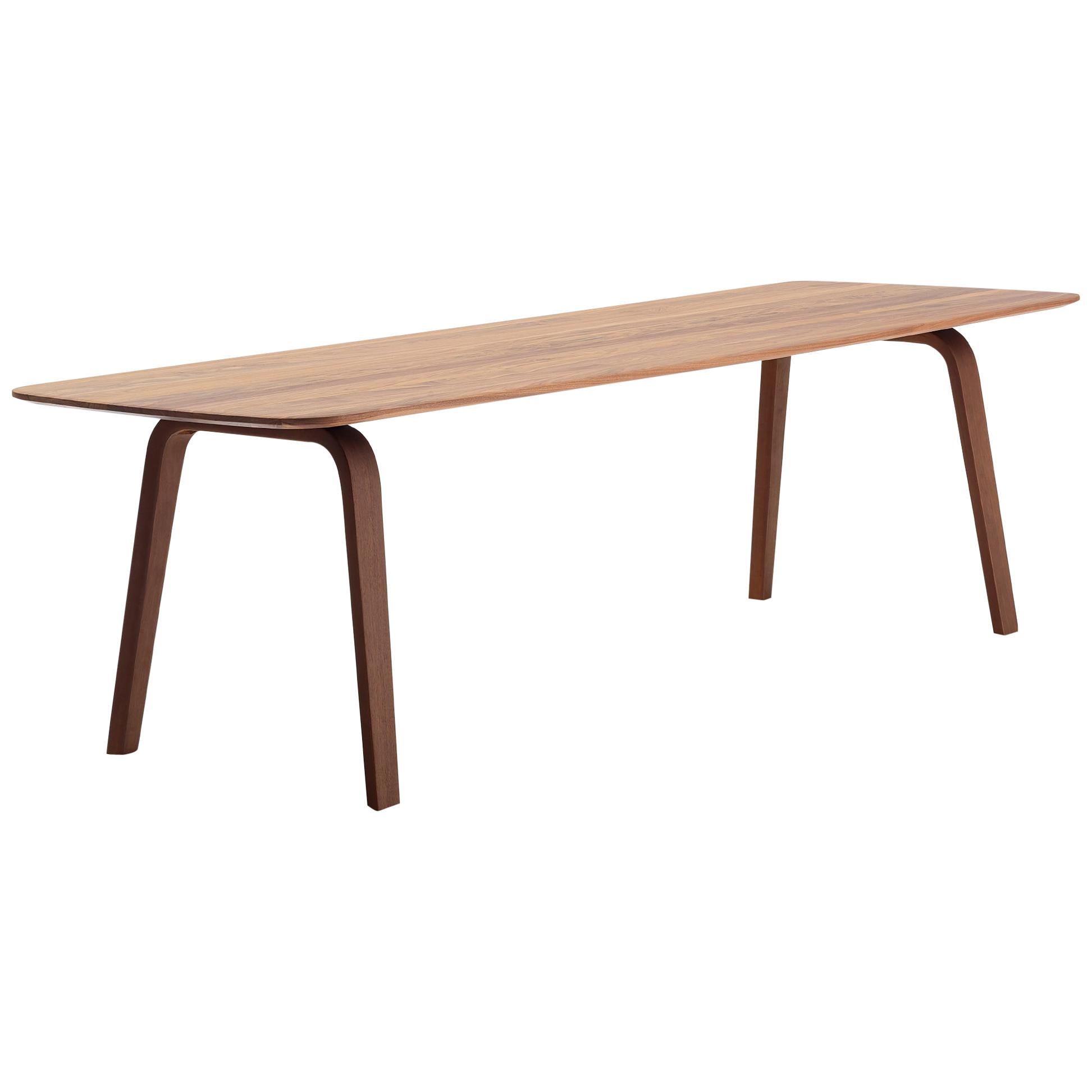 Anpassbarer Arco-Tisch aus essentialem Holz aus Nussbaumholz von Gudmundur Ludvik im Angebot