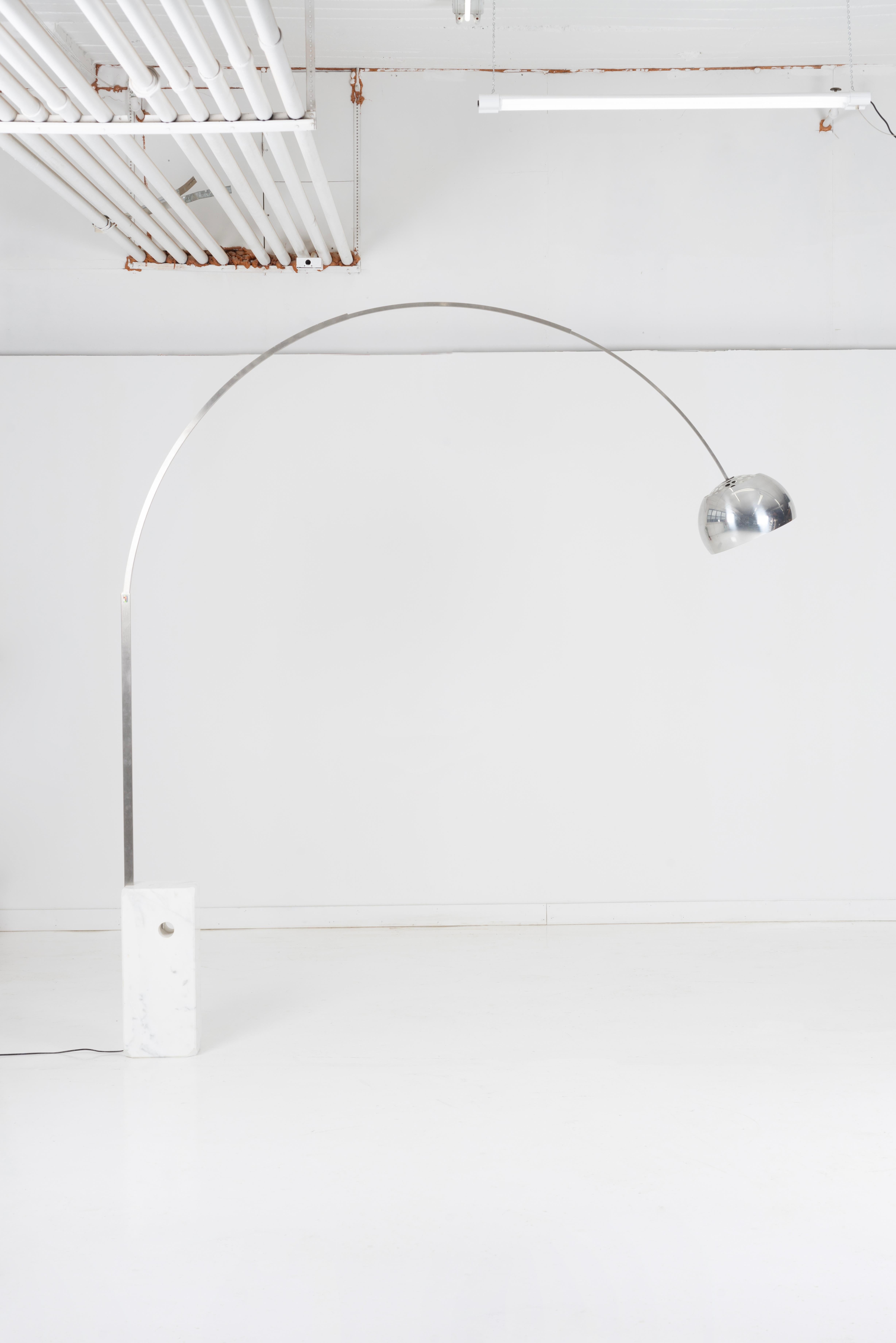 Mid-Century Modern Arco Floor Lamp by Achille Castiglioni & Pier Giacomo for Flos