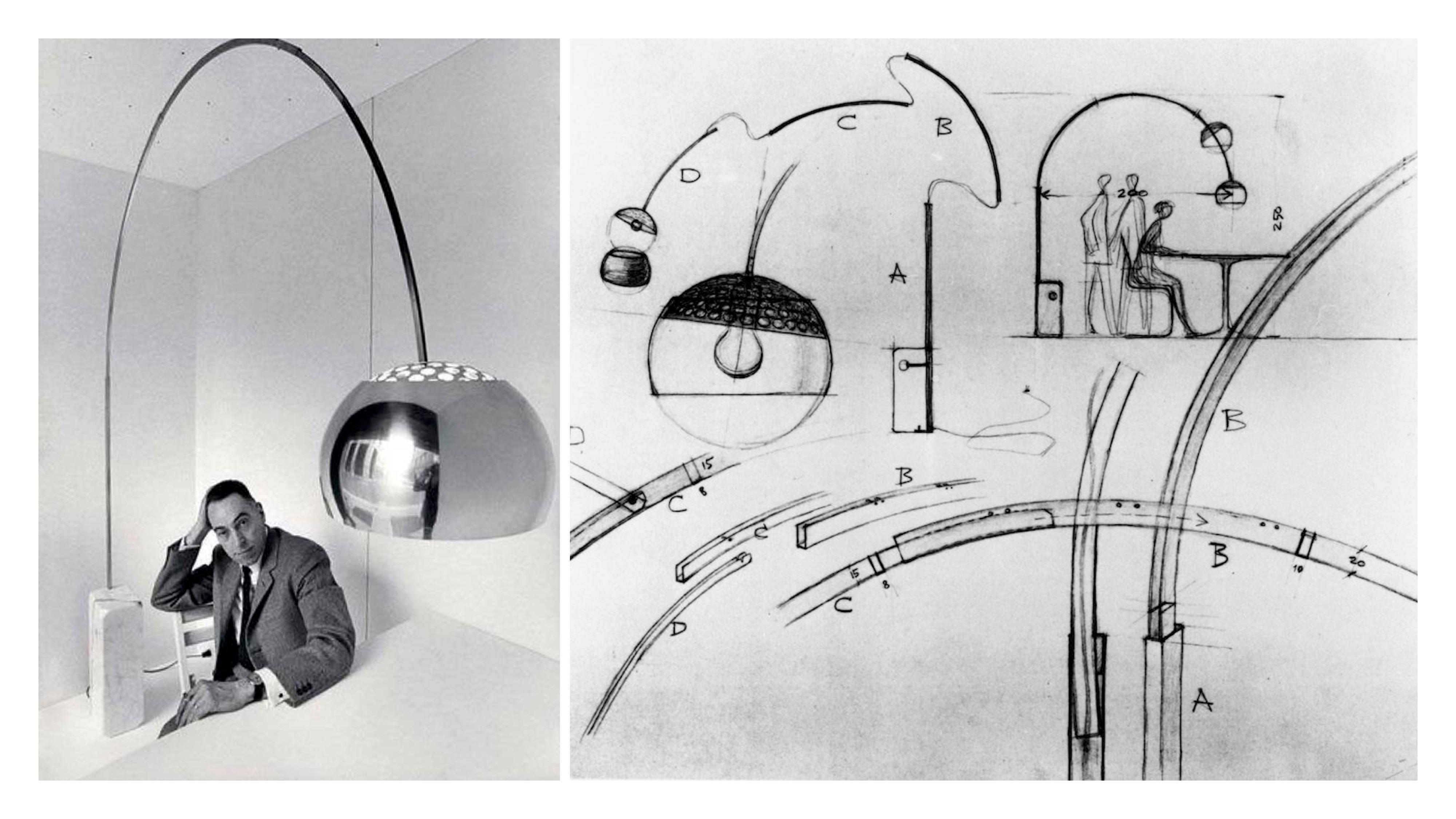 castiglioni brothers floor lamp