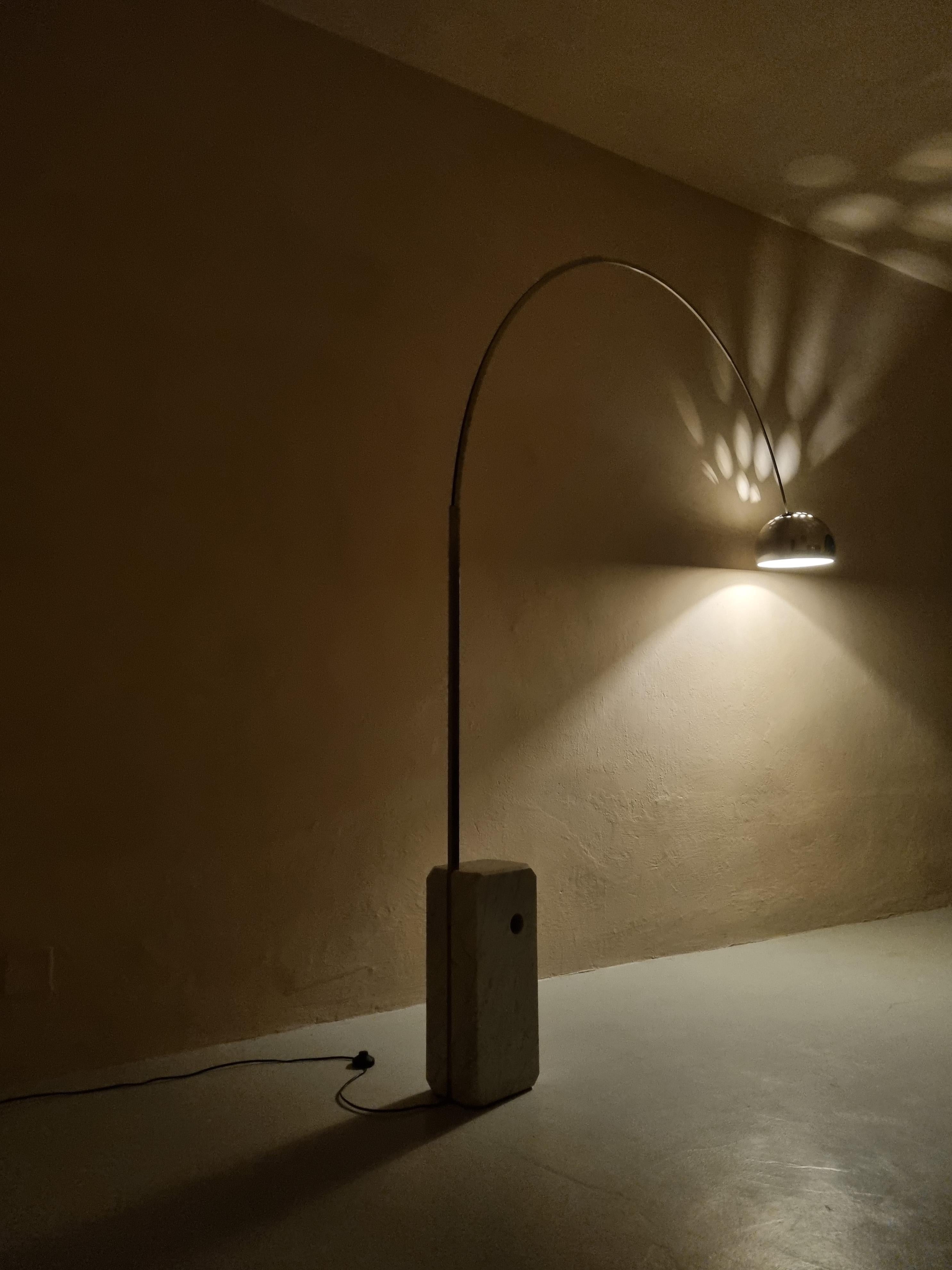 Italian Arco floor lamp designed by Achille and Pier Giacomo Castiglioni for Flos 1965