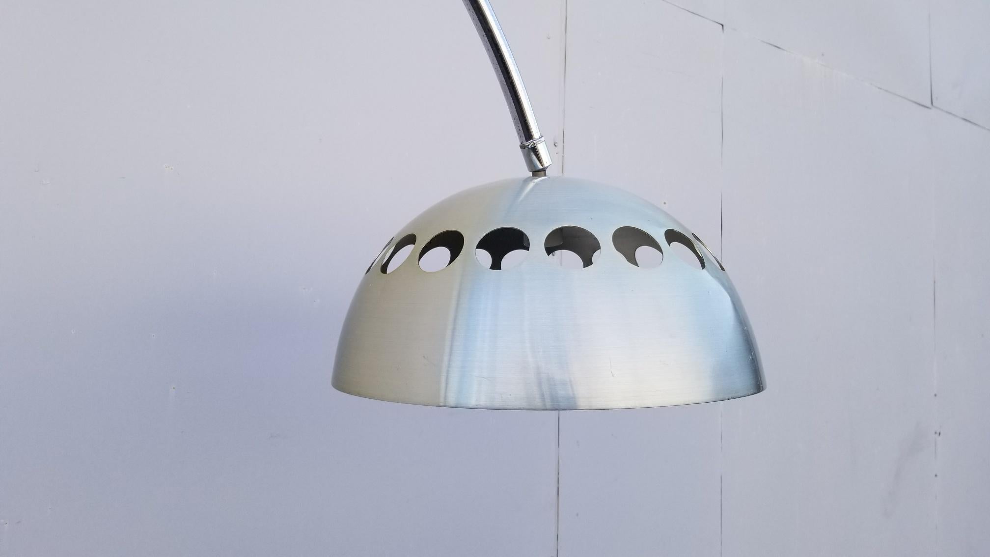 Chrome Arco Italian Floor Lamp Inspired the Iconic 