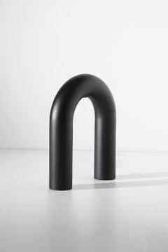 Arco Lamp, Black Edition, by RAIN, Contemporary Table Lamp, Stainless Steel