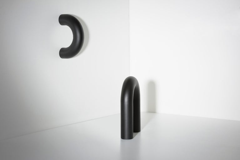 Arco Lamp, Black Edition, by RAIN, Contemporary Table Lamp, Stainless