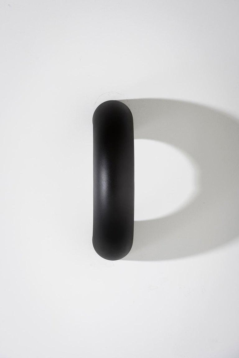 Arco Lamp, Black Edition, by Rain, Contemporary Wall Lamp, Stainless