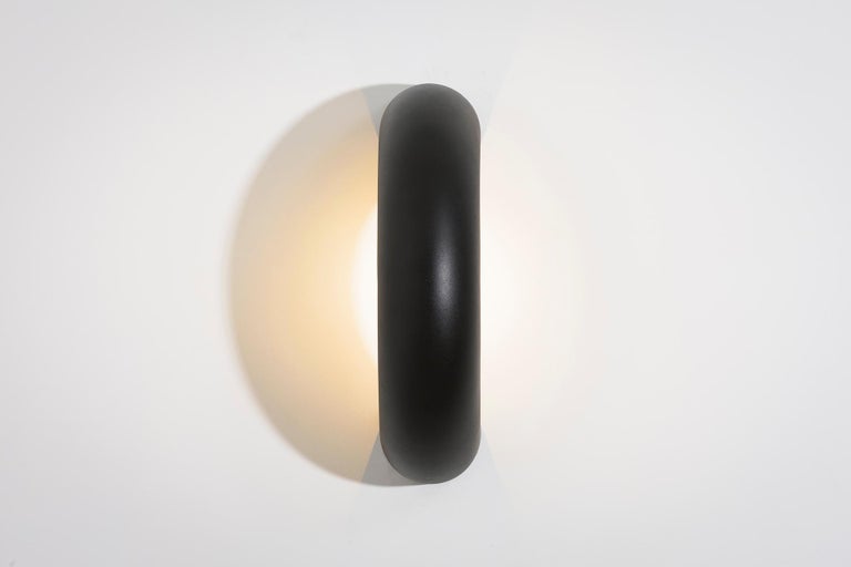 Arco Lamp, Black Edition, by Rain, Contemporary Wall Lamp, Stainless