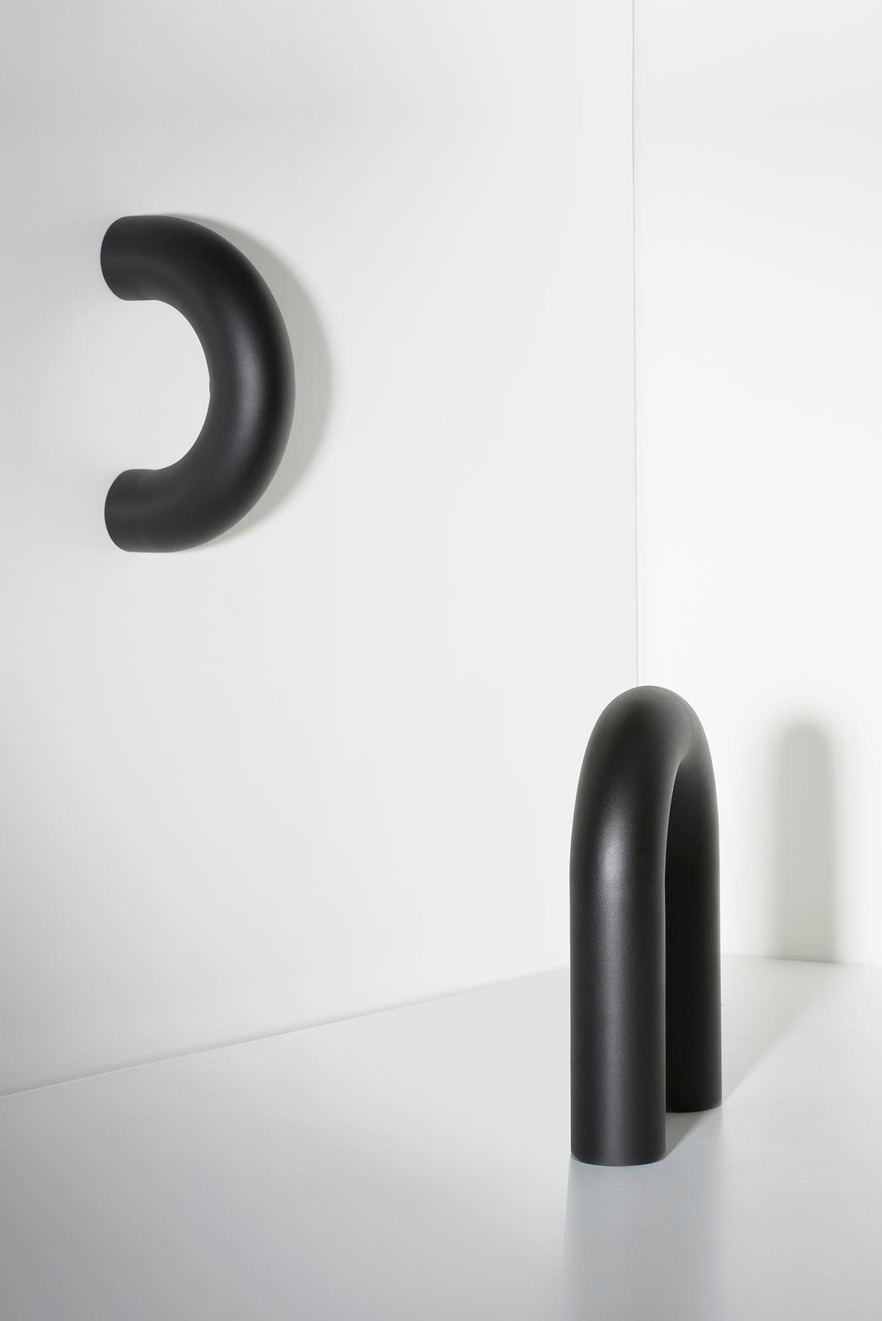Arco Lamp, Black Edition, by Rain, Contemporary Wall Lamp, Stainless Steel In New Condition For Sale In Sao Paulo, SP