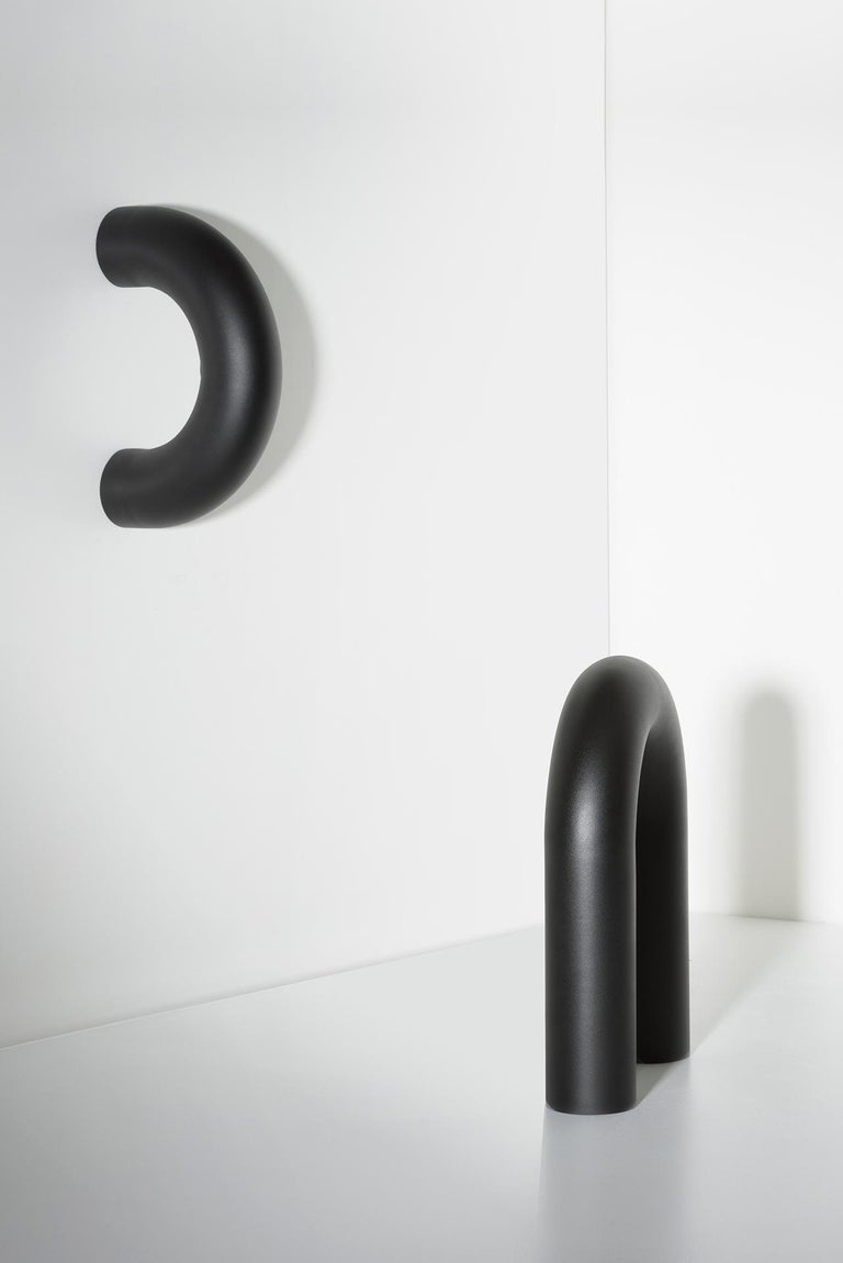 Arco Lamp, Black Edition, by Rain, Contemporary Wall Lamp, Stainless
