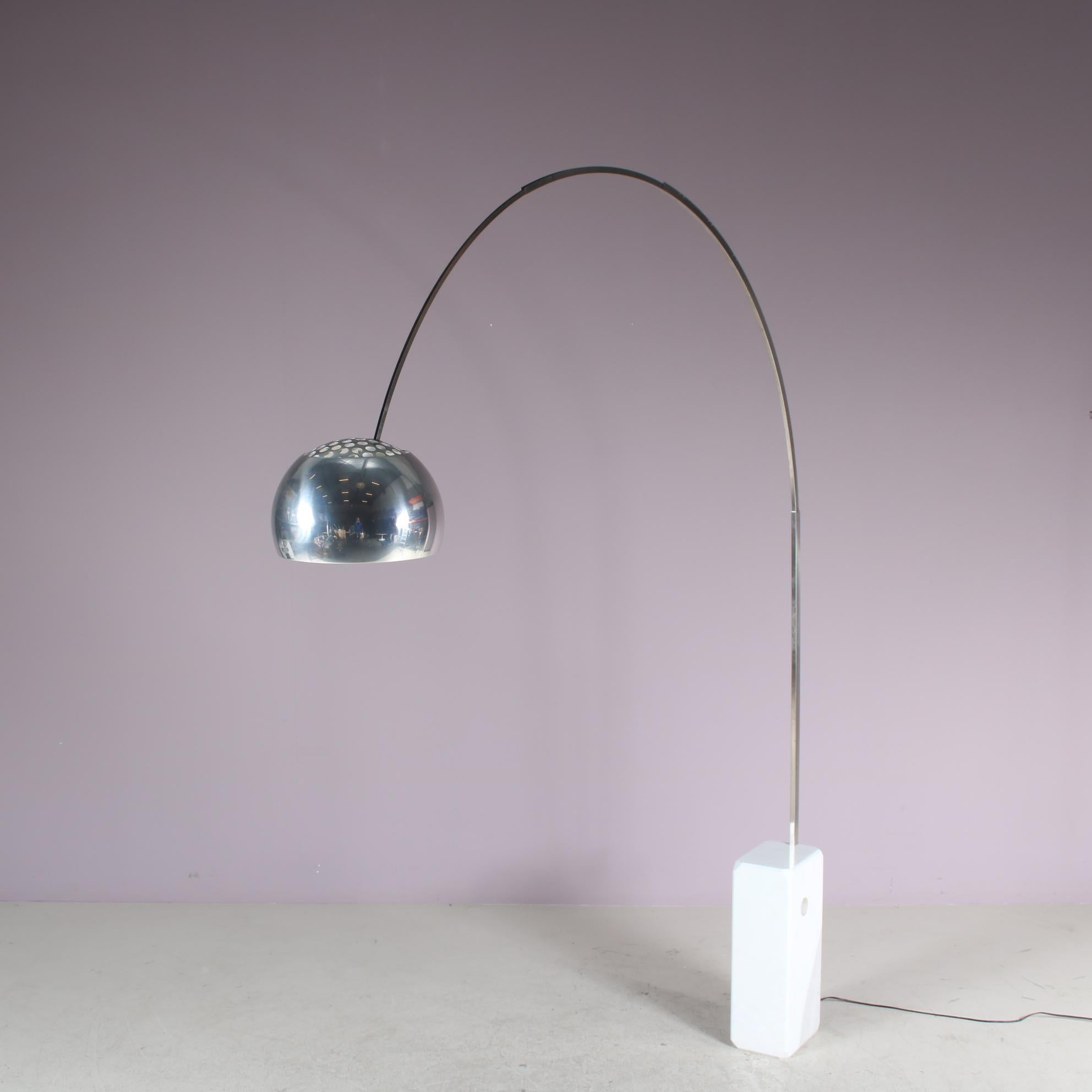 Mid-Century Modern “Arco” Lamp by Achille and Pier Giacomo Castiglioni for Flos, Italy 1970 For Sale