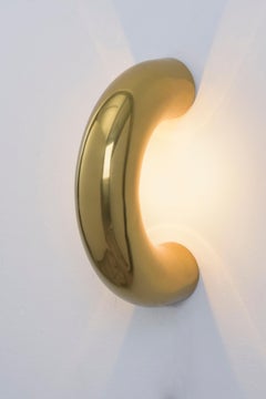 Lámpara Arco, Oro, by RAIN, Lámpara de pared contemporánea, Acero inoxidable