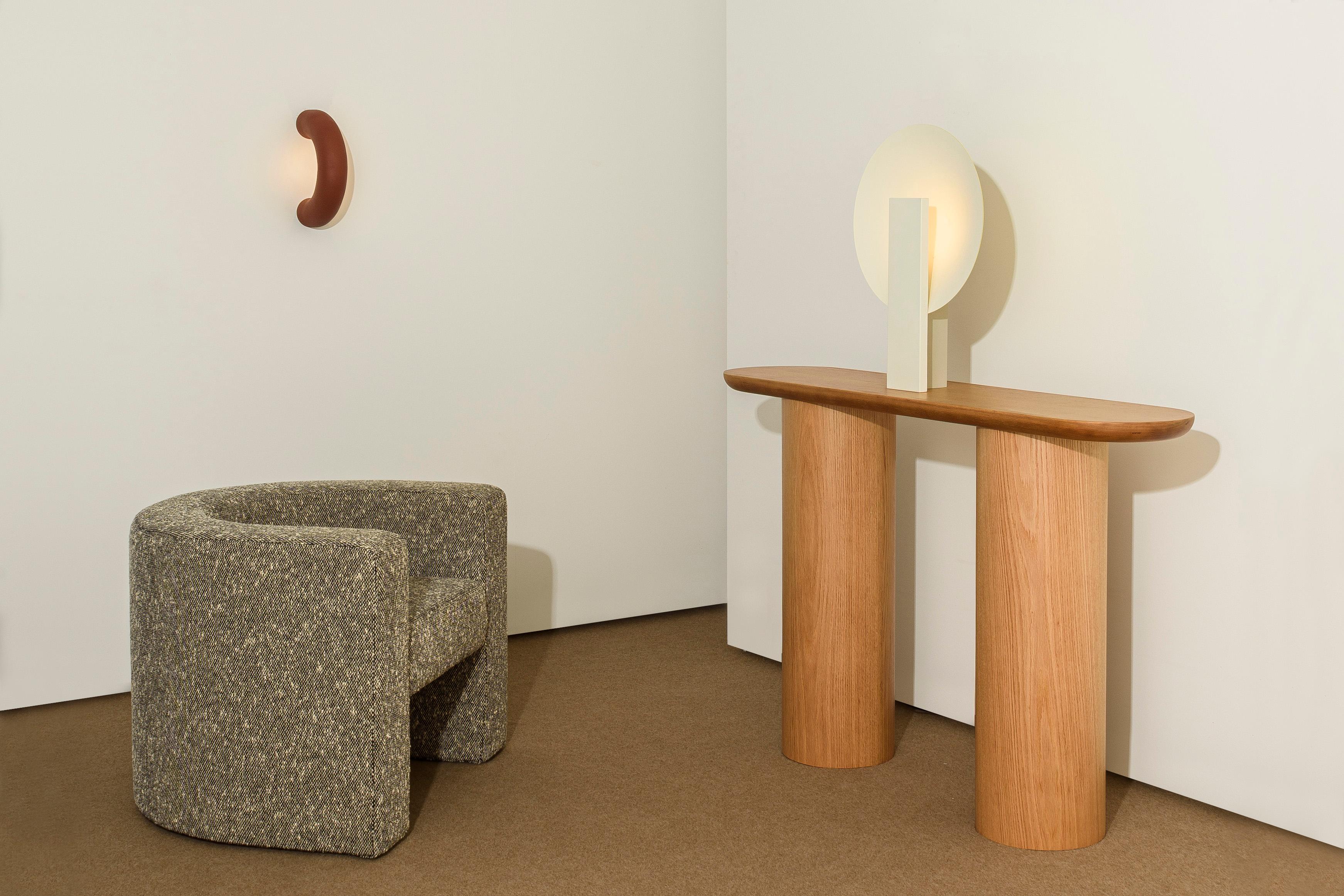 Arco Lamp, Terracotta, by Rain, Contemporary Wall Lamp, Stainless Steel In New Condition For Sale In Sao Paulo, SP