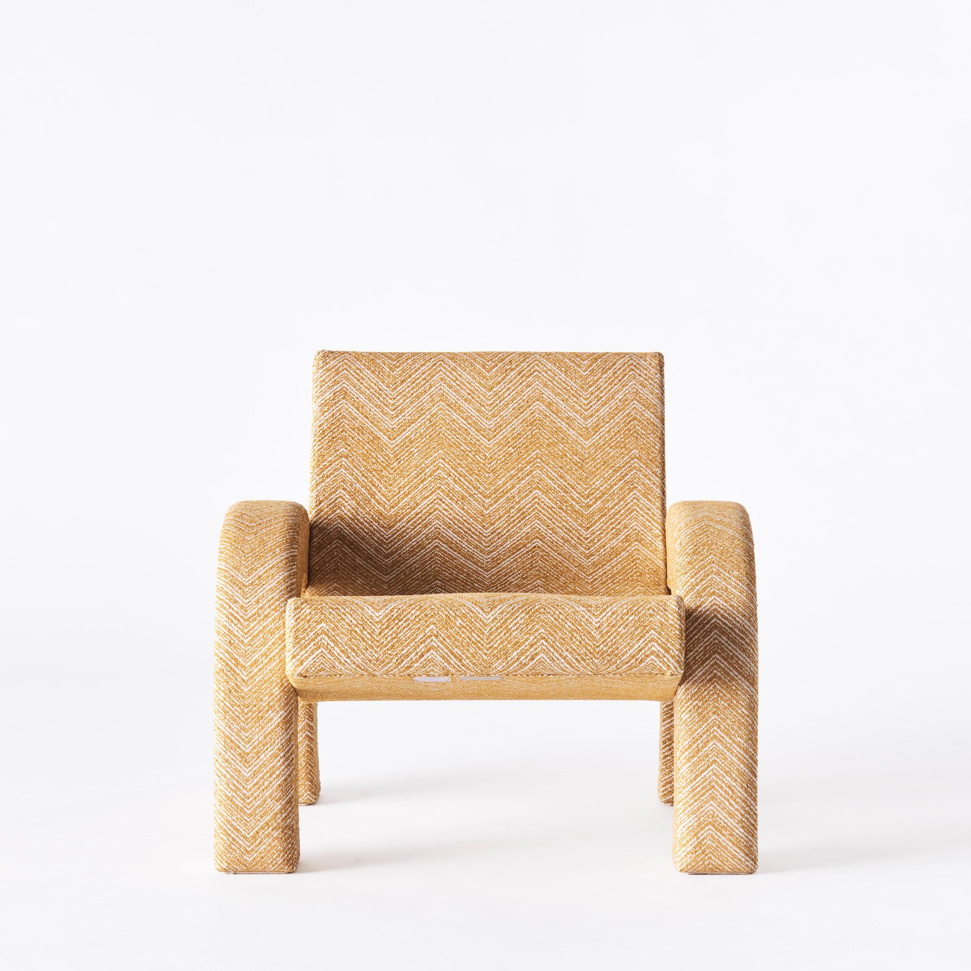 Bulgarian Arco Lounge Chair Teide Ochre For Sale