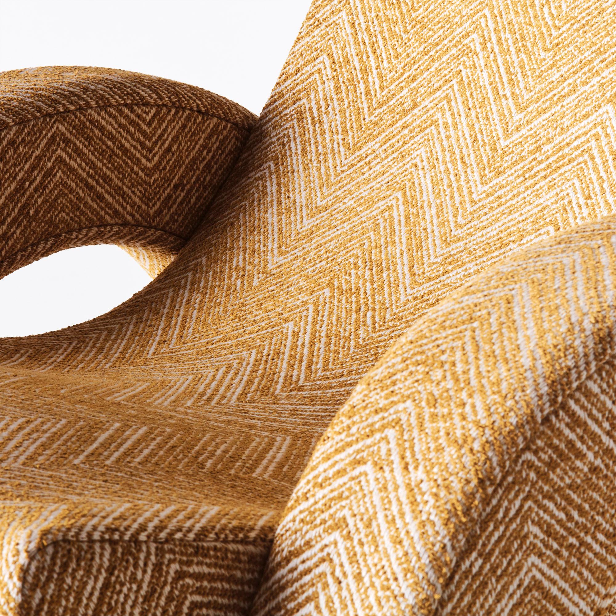 Textile Arco Lounge Chair Teide Ochre For Sale