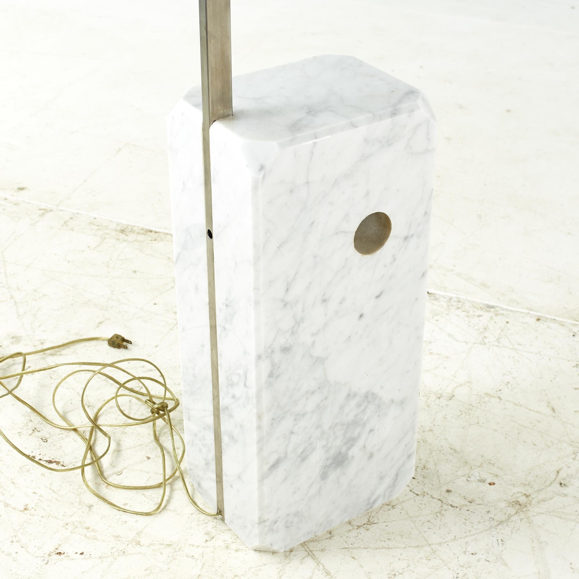 Arco Mid-Century Brass and Marble Floor Lamp 3