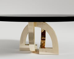 Arco Polished Bronze Dining Table by Palena Furniture