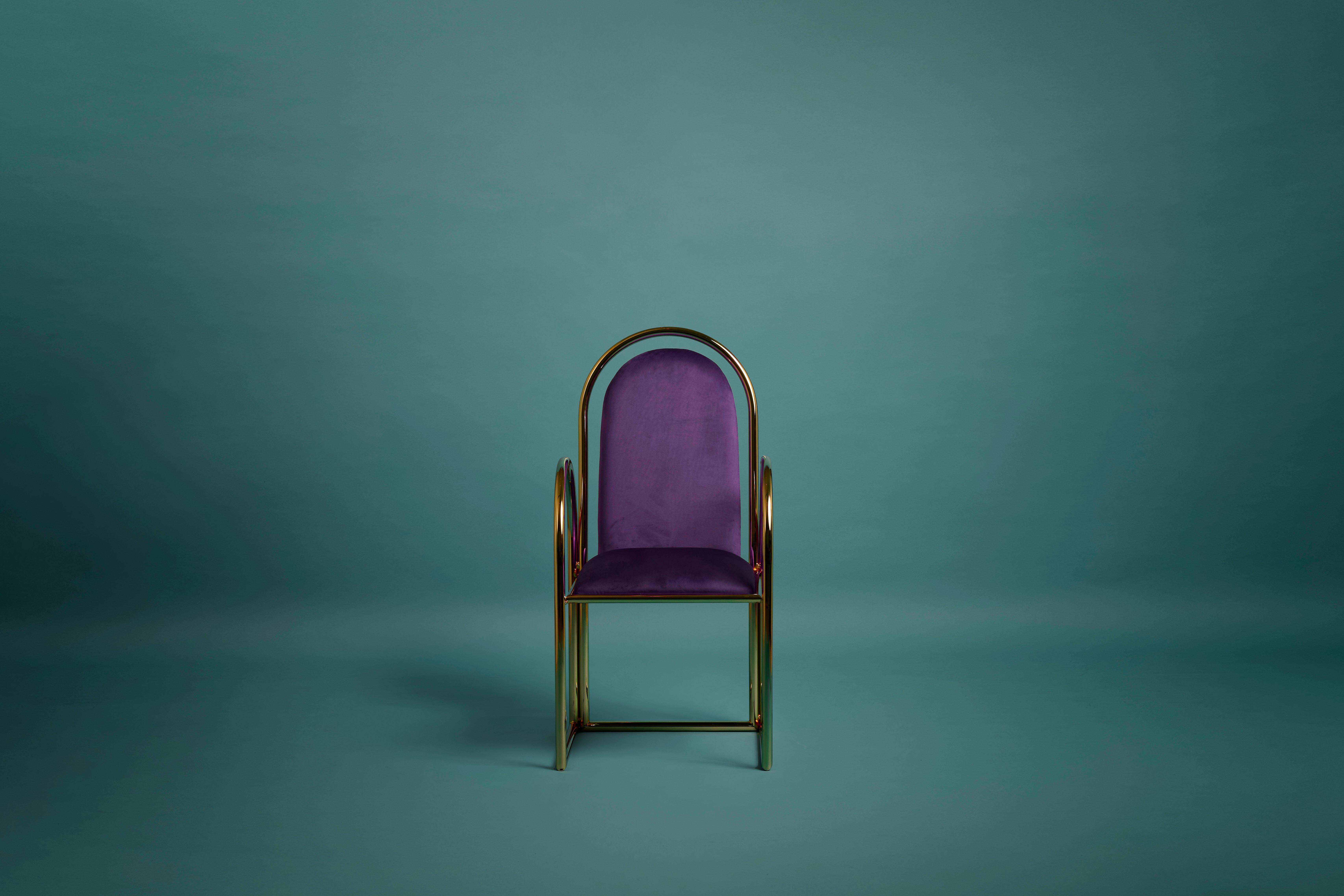 velvet purple chair