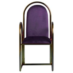 Arco Purple Chair with Velvet Upholstery