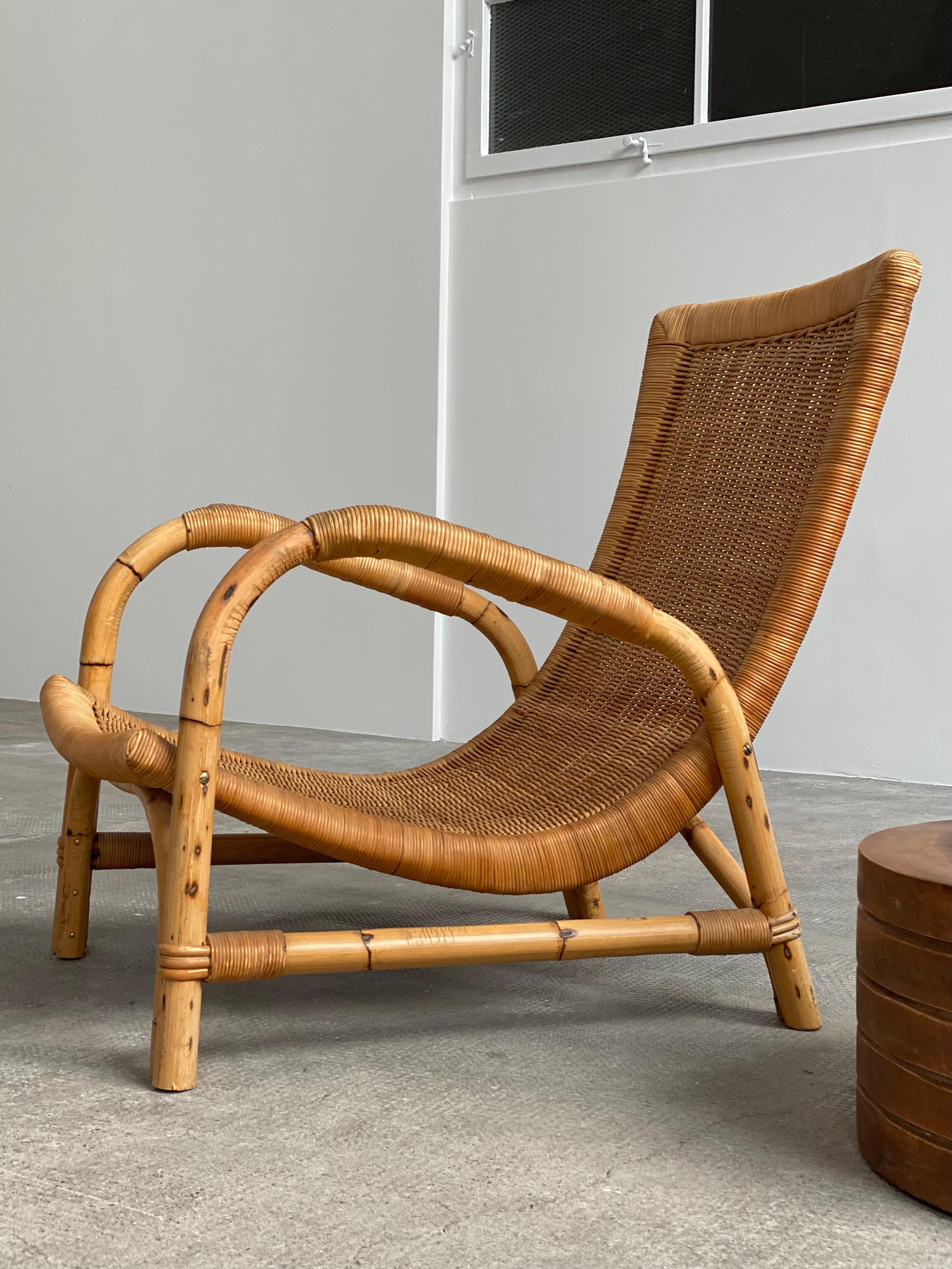 Very beautiful and rare ARCO rattan and bamboo armchair in an exceptional design and shape in top original condition, Germany 1960s

There‘s a second one available on request.

 

Manufacturer: ARCO
Country: Germany
Year: 1960s
Material: Rattan,