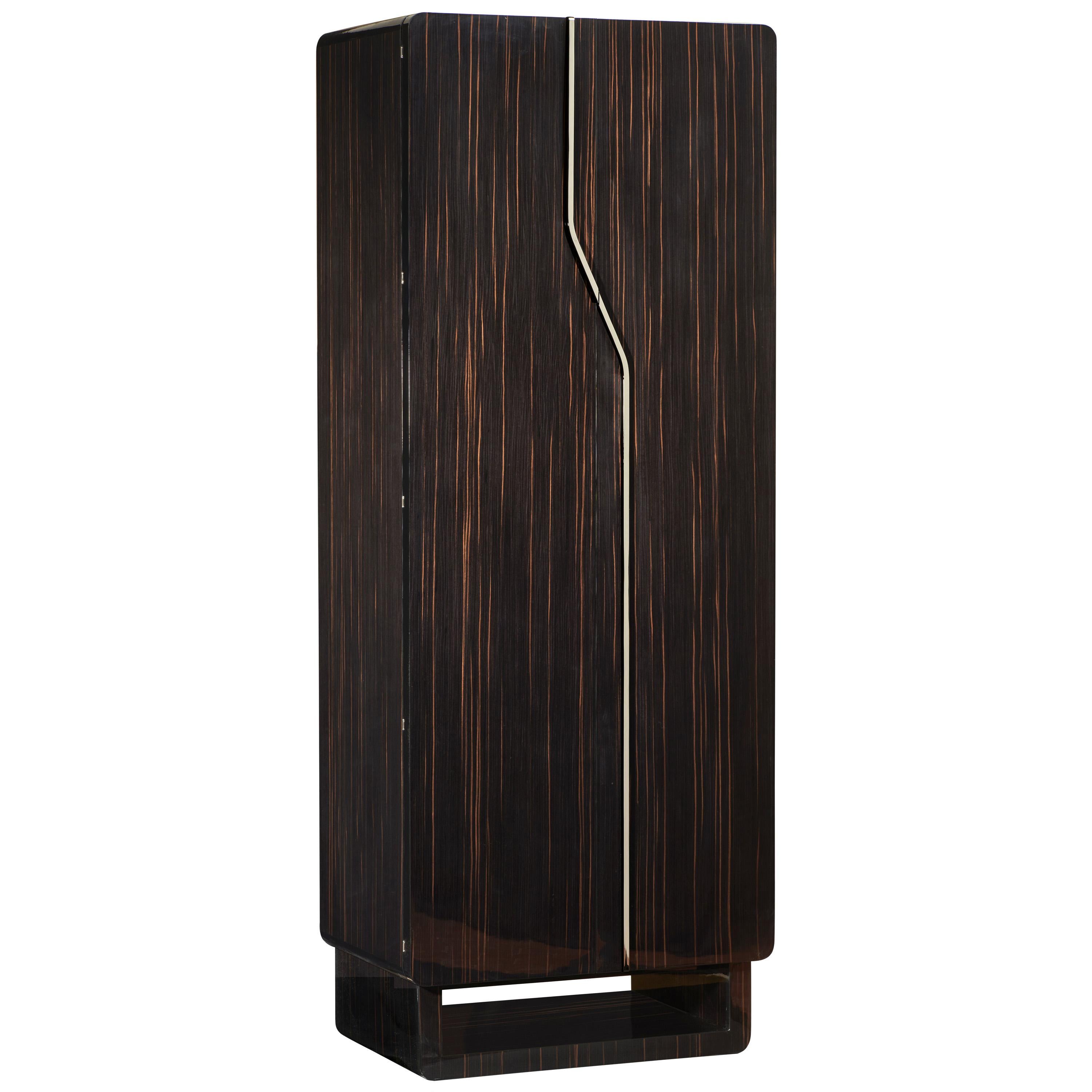 Agresti Arco Rutenio Contemporary Armored Jewellery Armoire Safe in Ebenholz Finish