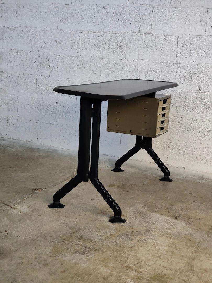 Iron Arco Series Typing Desk by BBPR for Olivetti Synthesis 60s, 70s