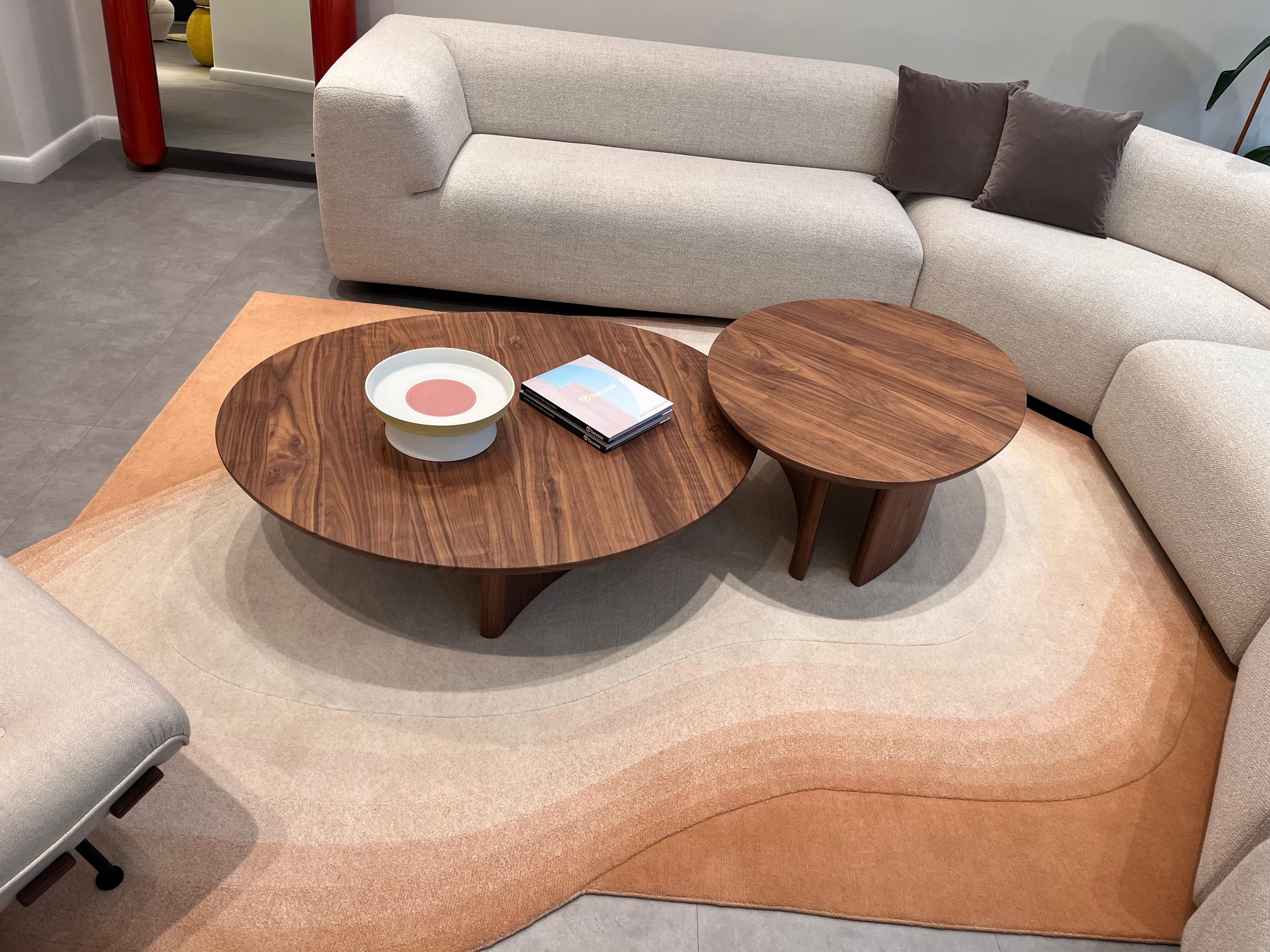 Arco Set of Two Dew Walnut Tables by Sabine Marcelis in STOCK For Sale 2