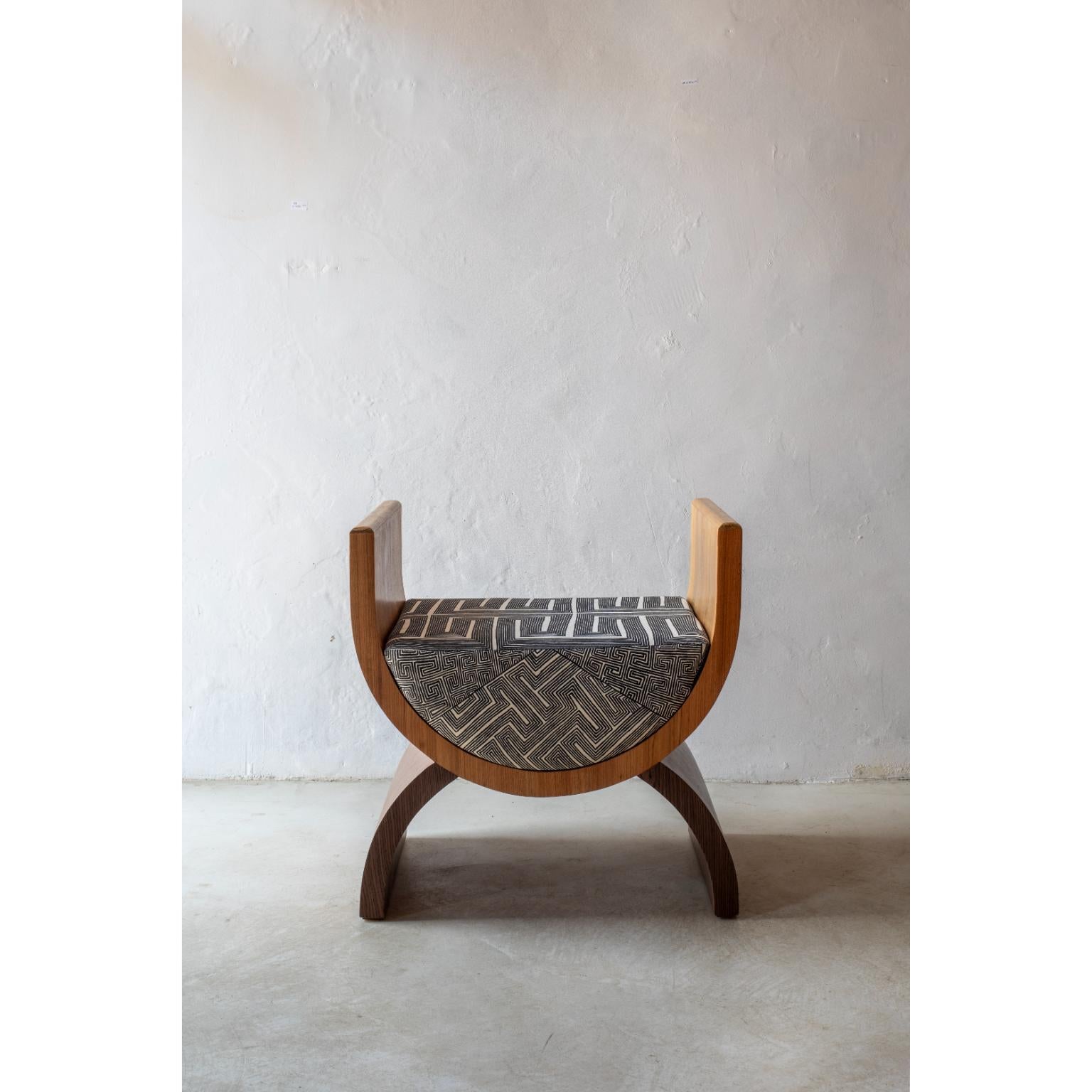 Fabric Arco Stool by Gabriela Campos For Sale
