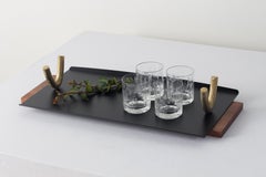 Arco Trays (Set of 2) with cast brass handles by Estúdio Dentro