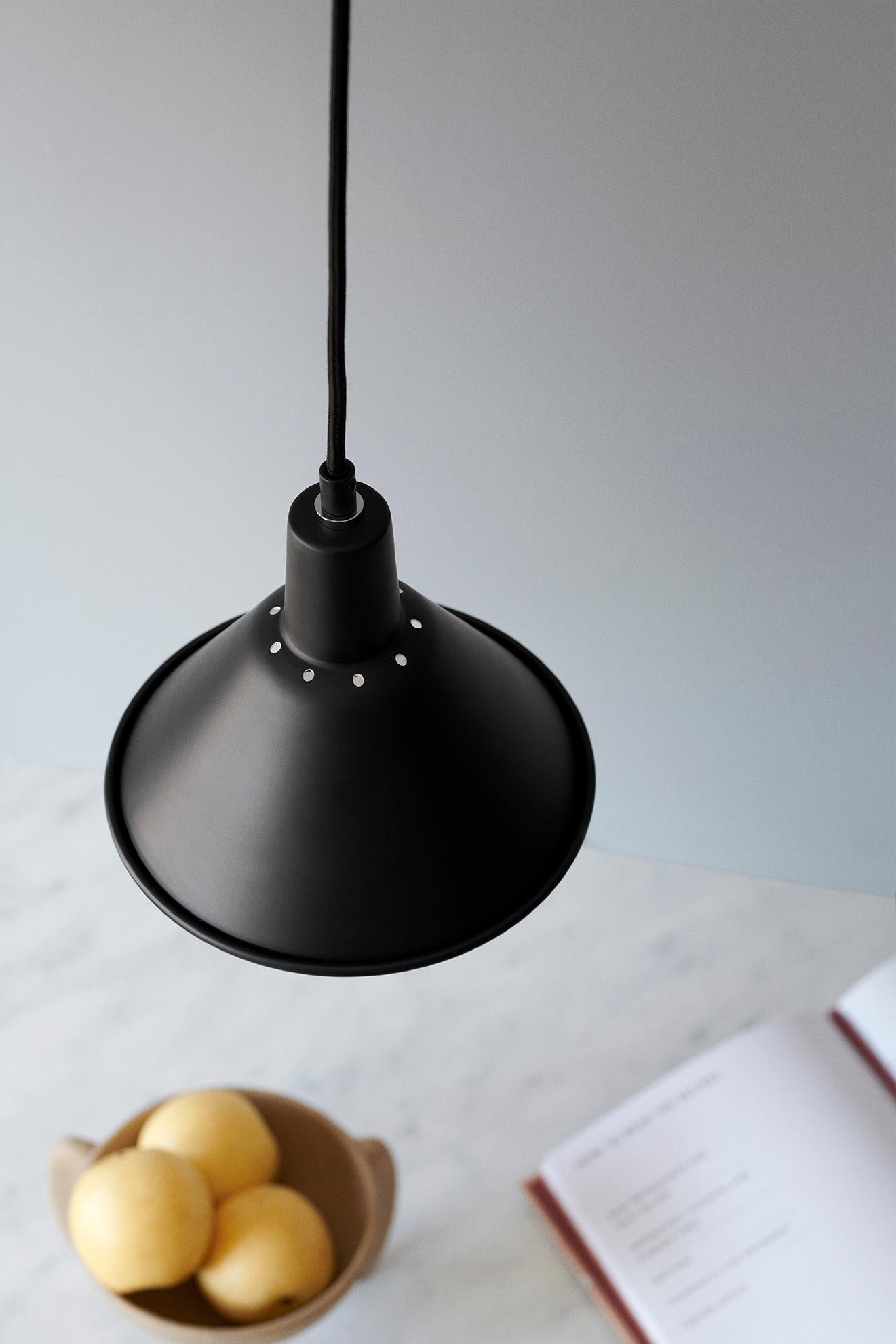 Plated Arcon Pendant Lamp in Black/Chrome - by NUAD For Sale