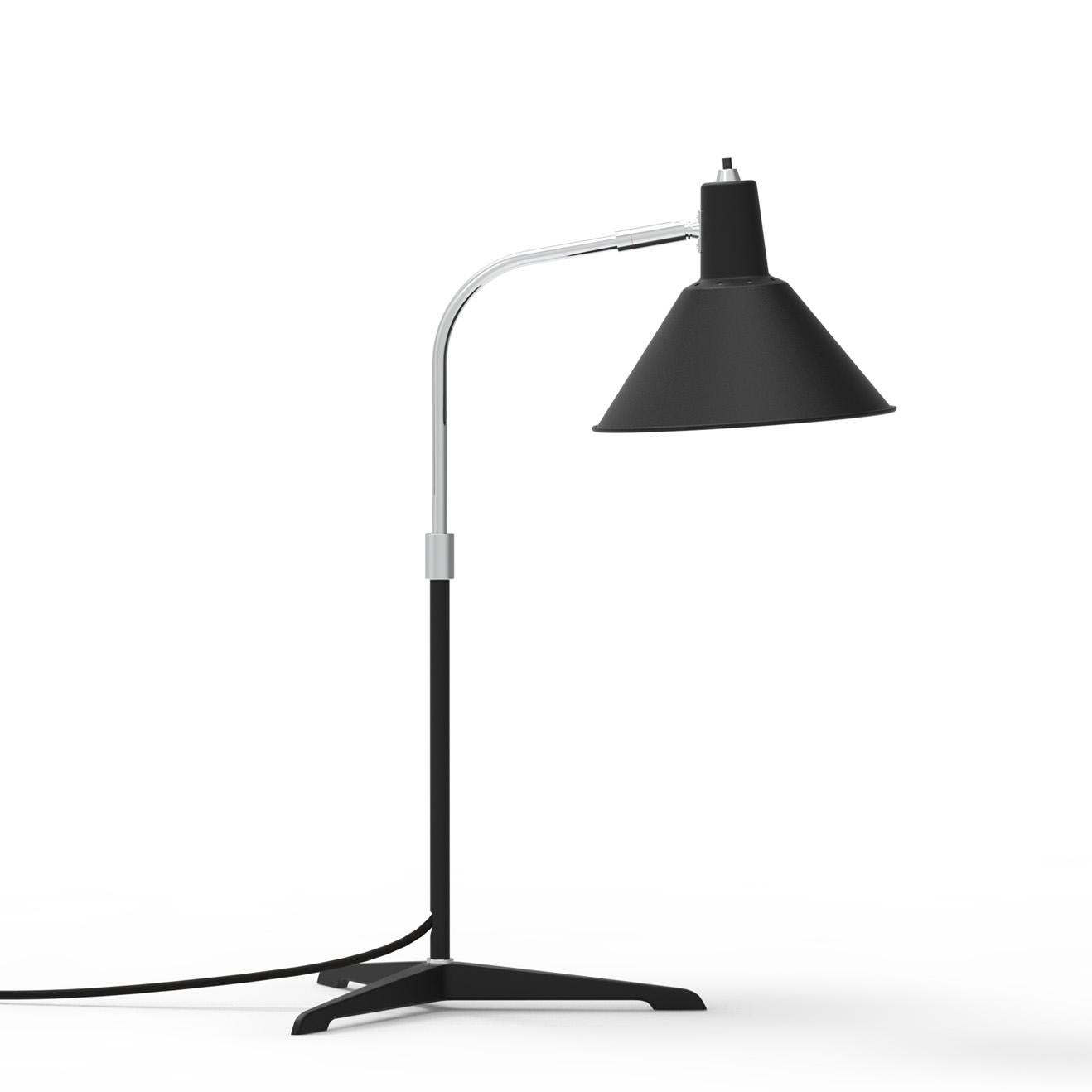 Chinese Arcon Table Lamp in Black/Chrome - By NUAD For Sale