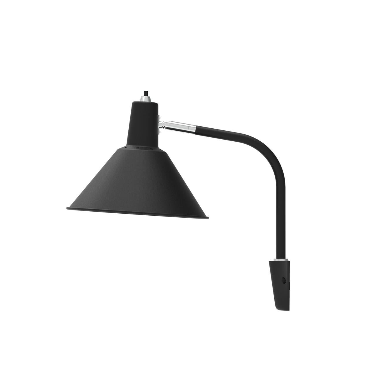 Plated Arcon Wall Lamp in Black/Chrome - By NUAD For Sale