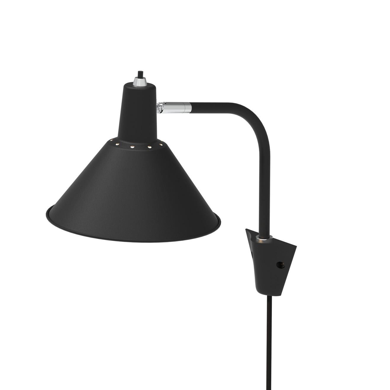 Arcon Wall Lamp in Black/Chrome - By NUAD In New Condition For Sale In Tureby, DK
