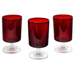 Vintage Arcoroc Ruby Cordial Glasses, Represented by Tuleste Factory 