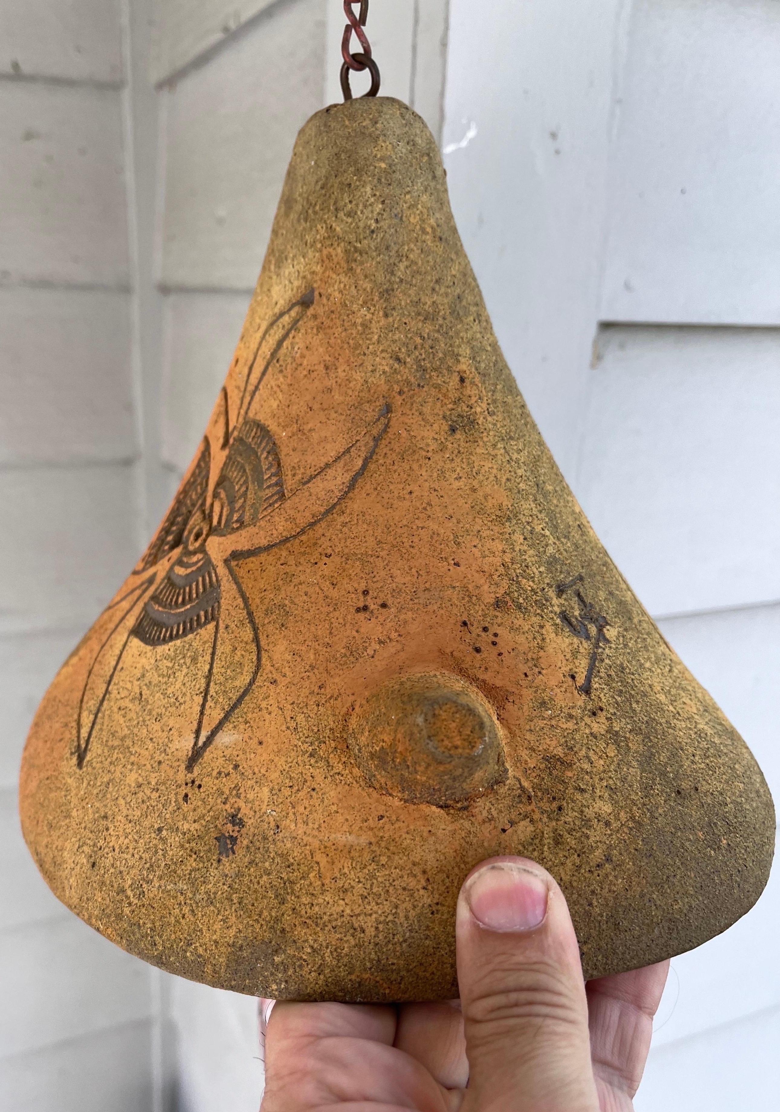 Mid-20th Century Arcosanti Clay Bell by Paolo Soleri  For Sale