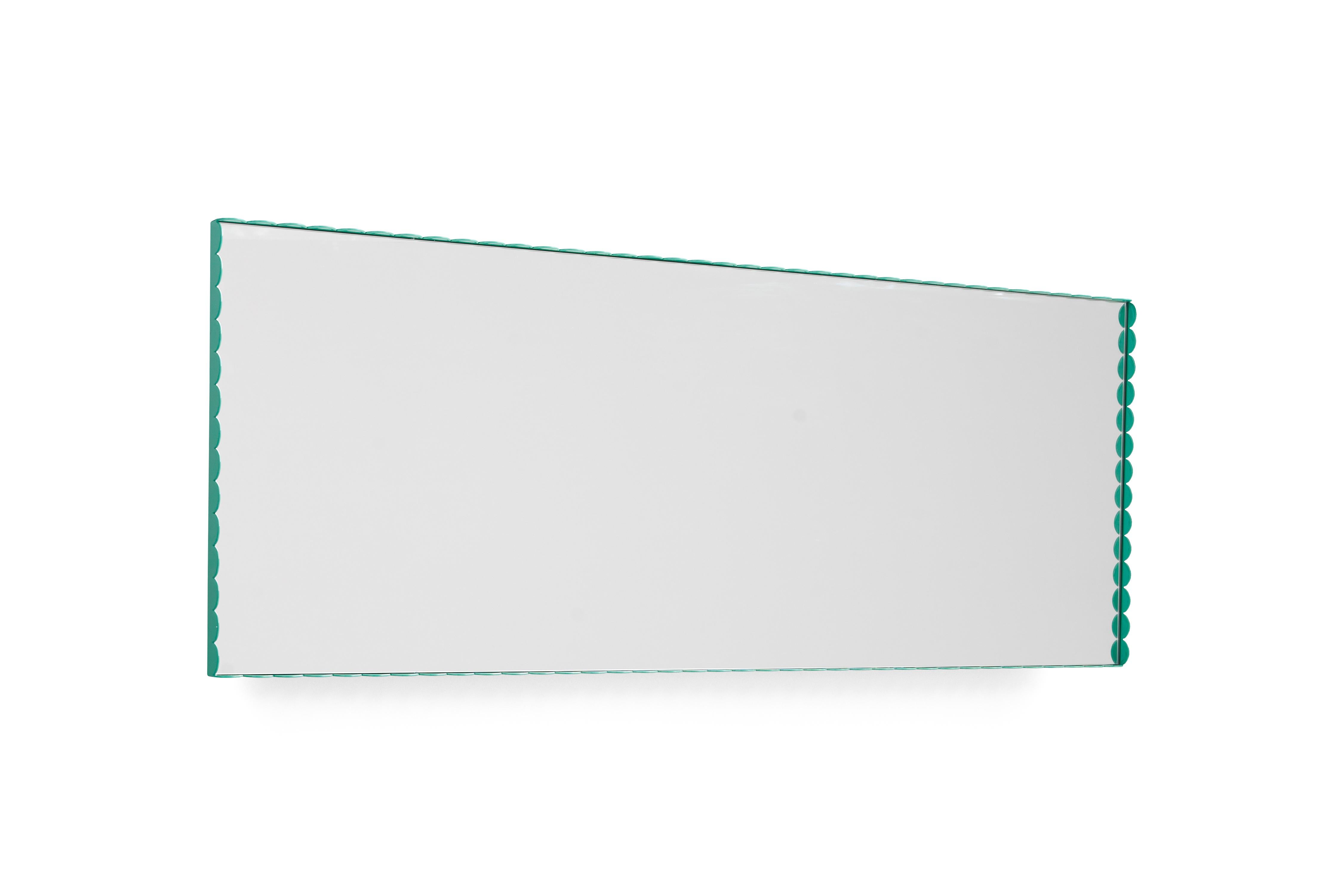 Industriel Miroir rectangulaire M, vert de Muller Van Severen pour Hay en vente