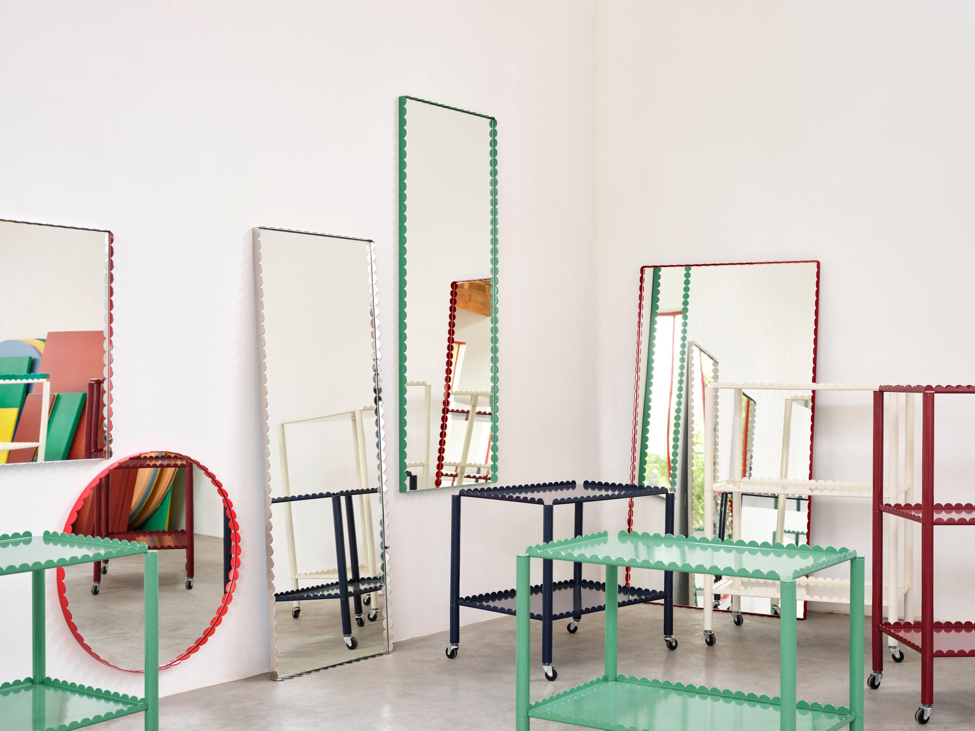 Stainless Steel Arcs Mirror, Rectangle M, Mirrored by Muller Van Severen for Hay For Sale