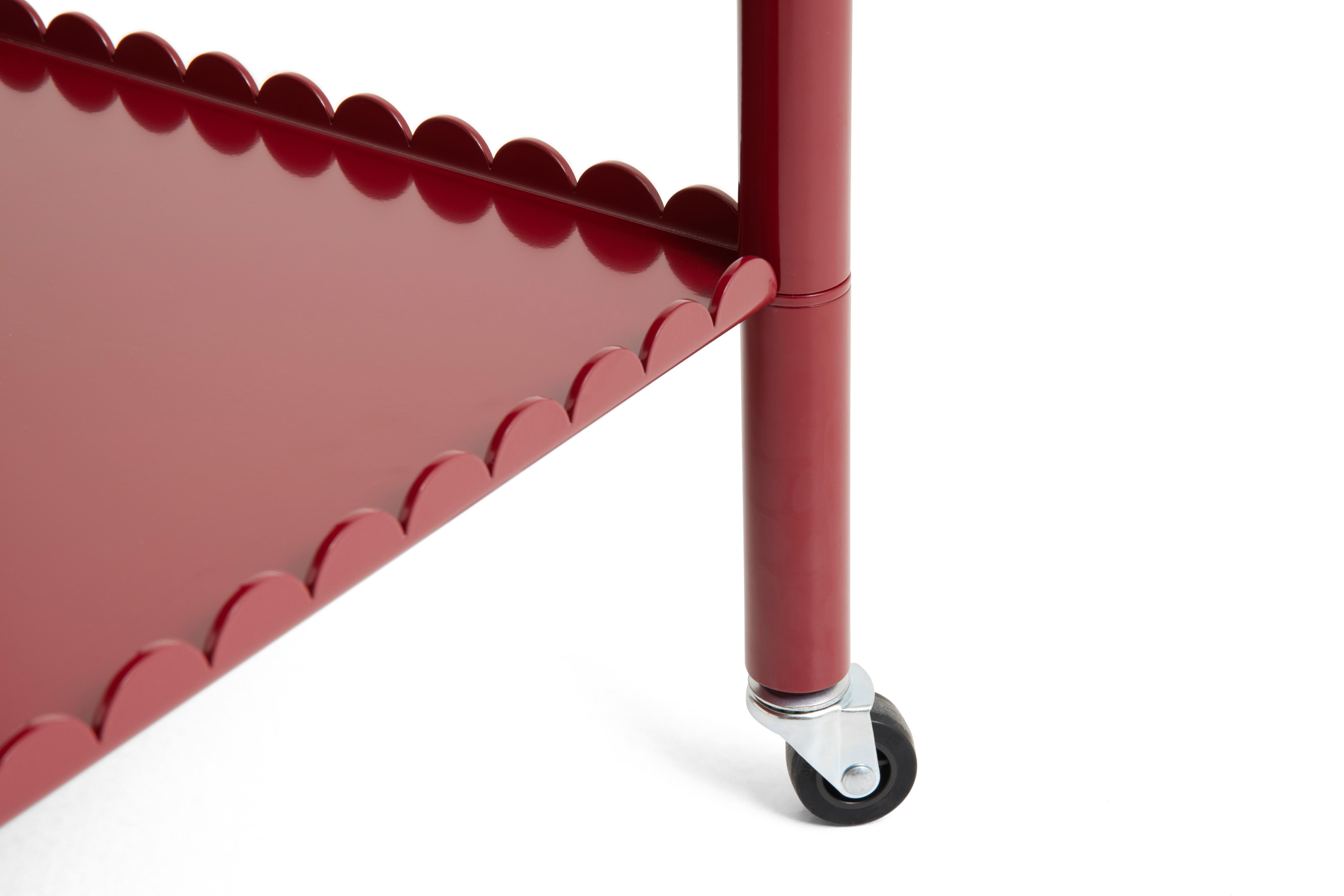 Powder-Coated Arcs Trolley, High, in Auburn Red, by Muller Van Severen for Hay For Sale