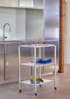 Carrello Arcs, alto, color guscio d'uovo, di Muller Van Severen per Hay