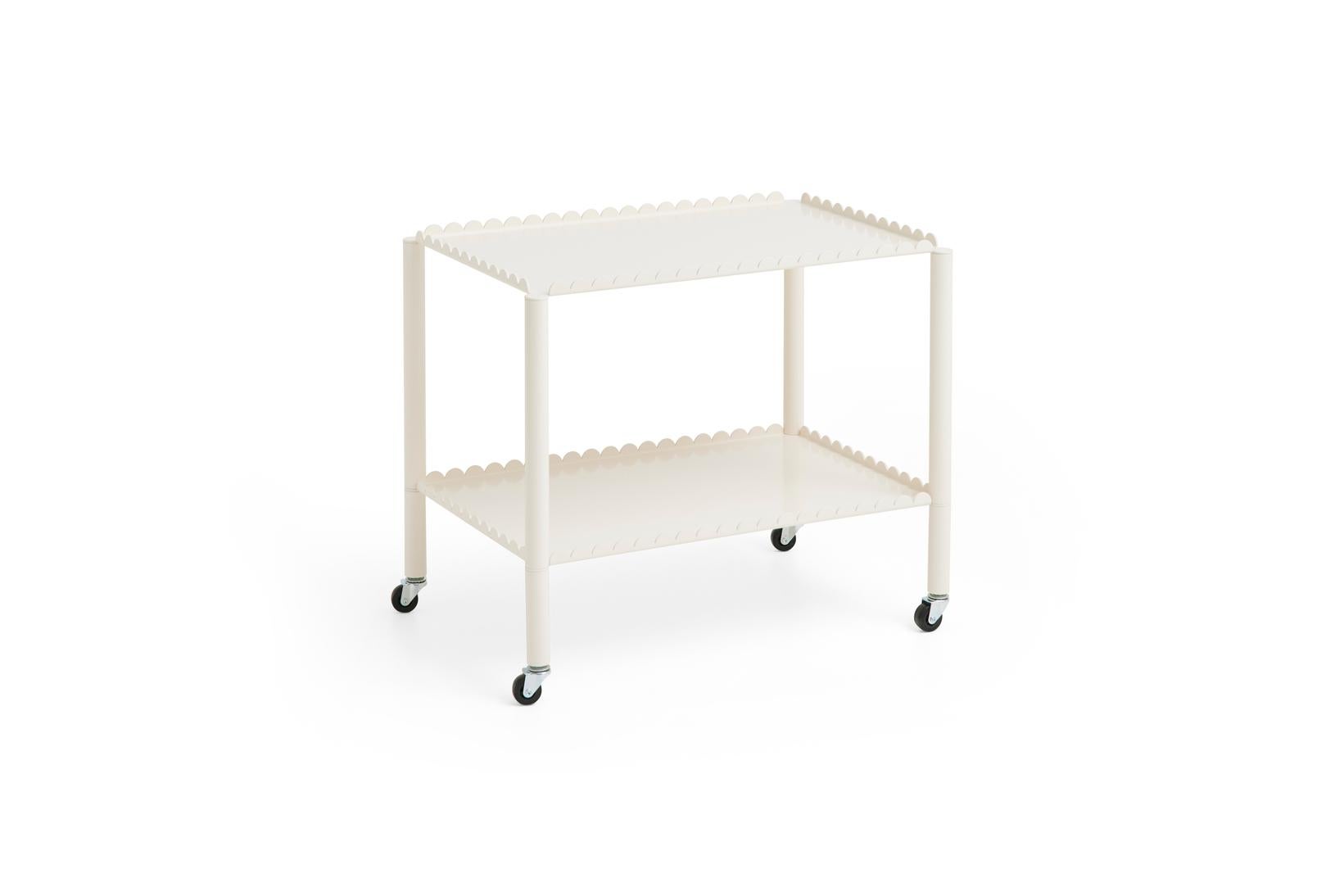 Arcs Trolley, Low in Eggshell color, by Muller Van Severen for Hay For Sale 2