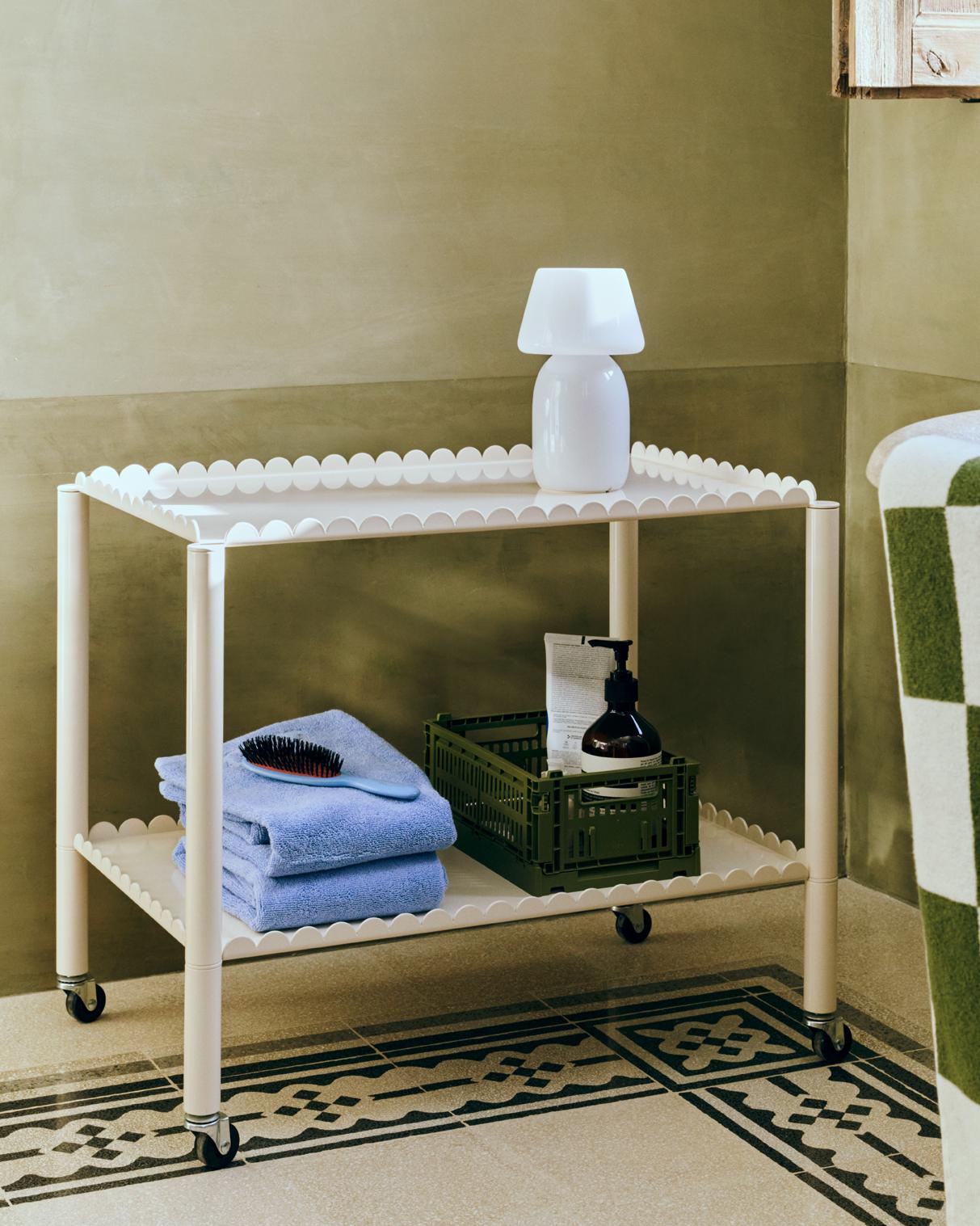 Arcs Trolley, Low in Eggshell color, by Muller Van Severen for Hay In New Condition For Sale In Dubai, AE