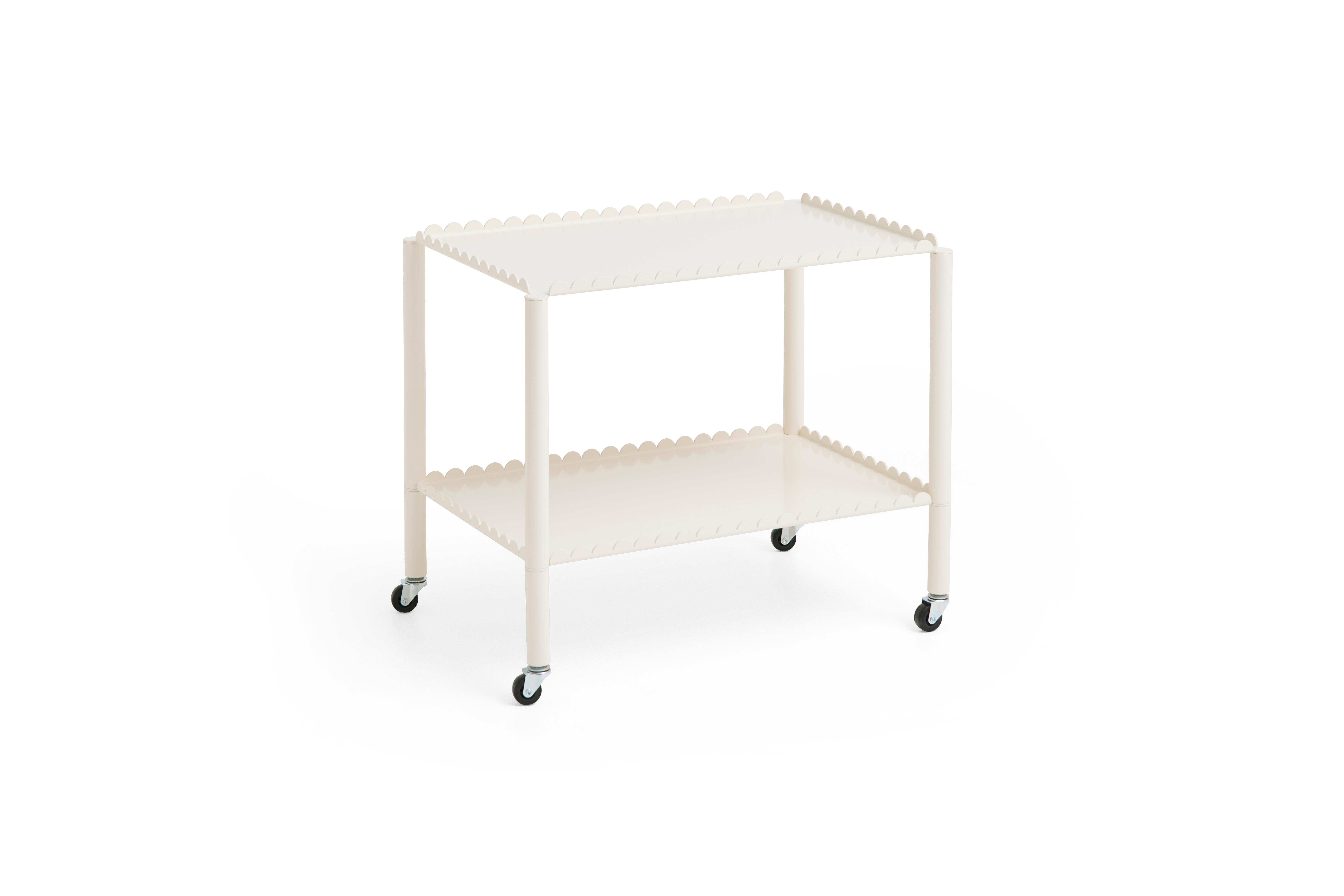 Arcs Trolley, Low in Eggshell color, by Muller Van Severen for Hay
