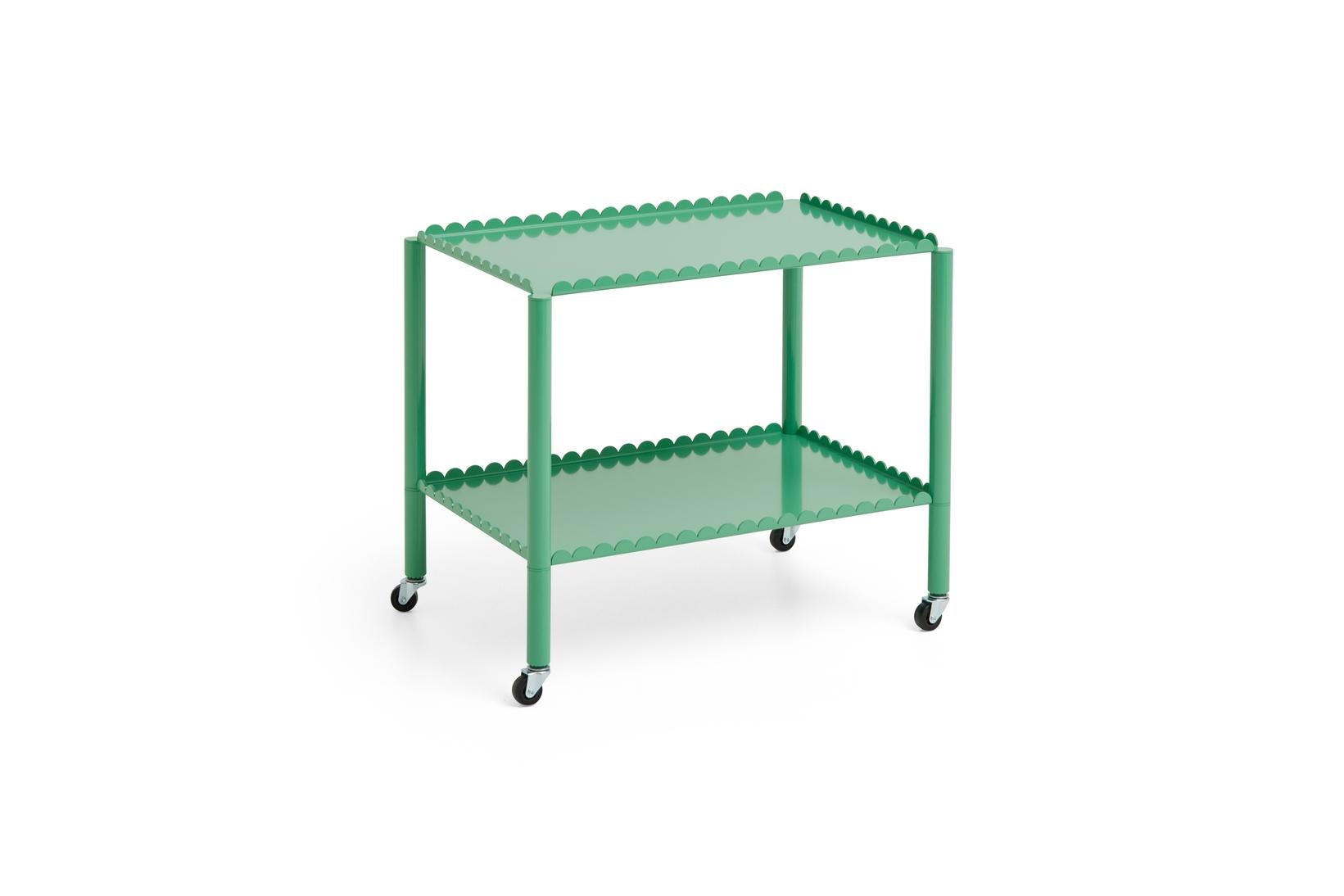 Contemporary Arcs Trolley, Low in Soft Jade, by Muller Van Severen for Hay For Sale