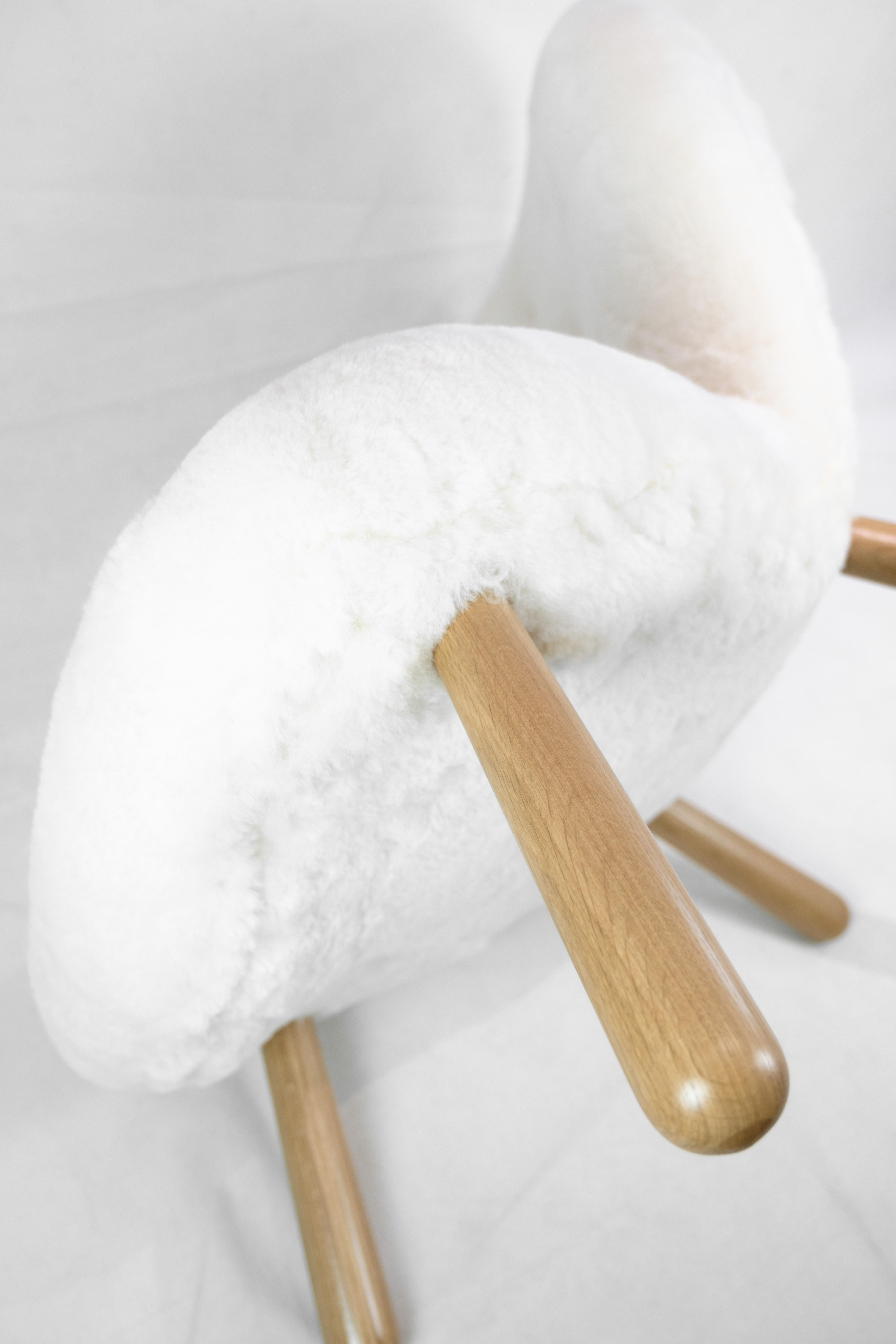 Arctander Chair Loungechair By Philip Arctander Made In Sheepskin From 1960s For Sale 8