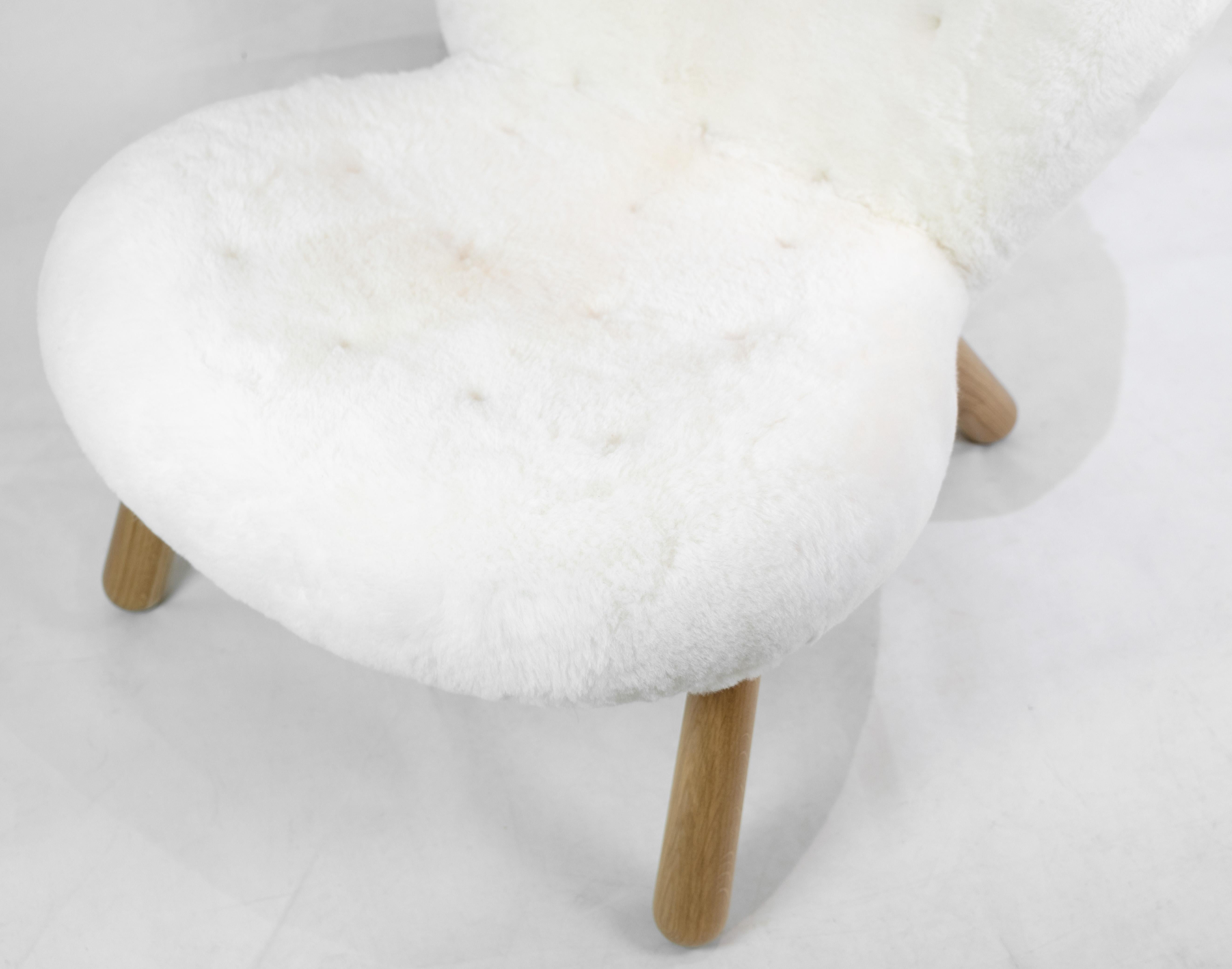 Mid-Century Modern Arctander Chair Loungechair By Philip Arctander Made In Sheepskin From 1960s For Sale