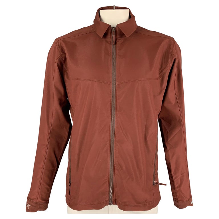 ARCTERYX Size L Brown Polyester Zip Up Jacket at 1stDibs