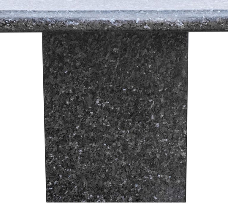 Arctic Blue Granite Pedestal Dining Table, 20th C. For Sale at 1stDibs